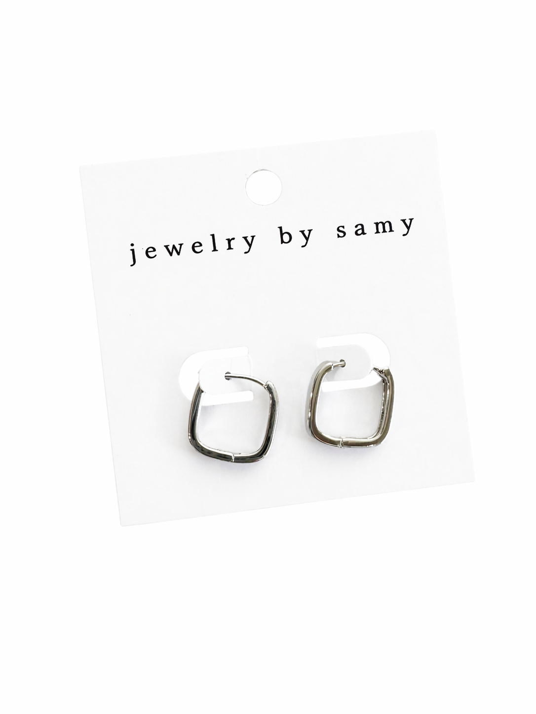 Square Huggie Hoops