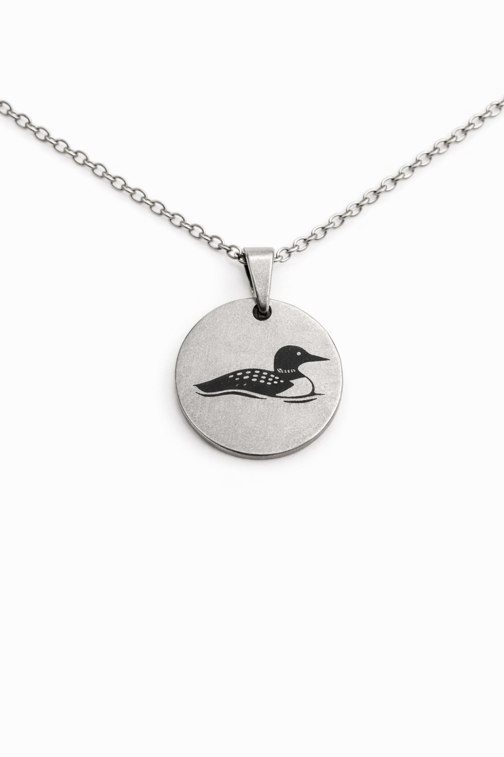 Engraved Loon Necklace