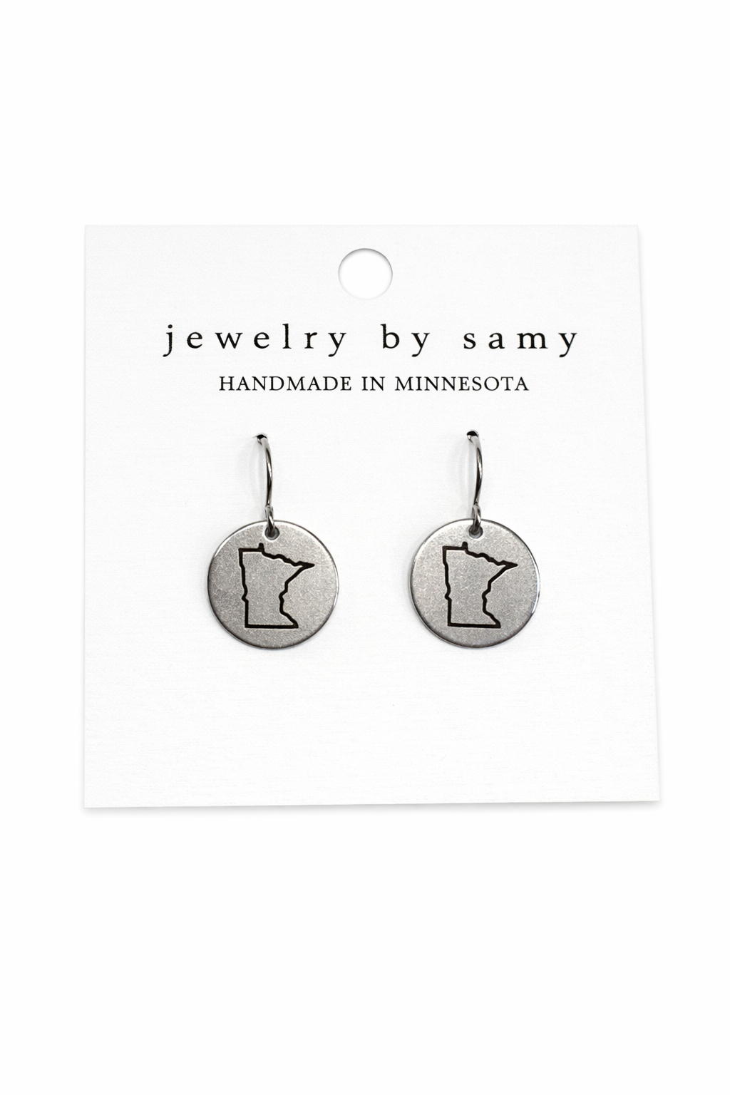 Engraved Minnesota Earrings