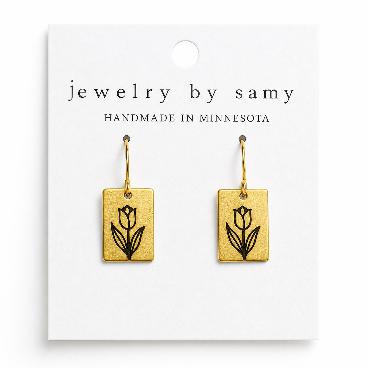 Scandinavian Tulip Earrings – Floral Garden Jewelry Gift