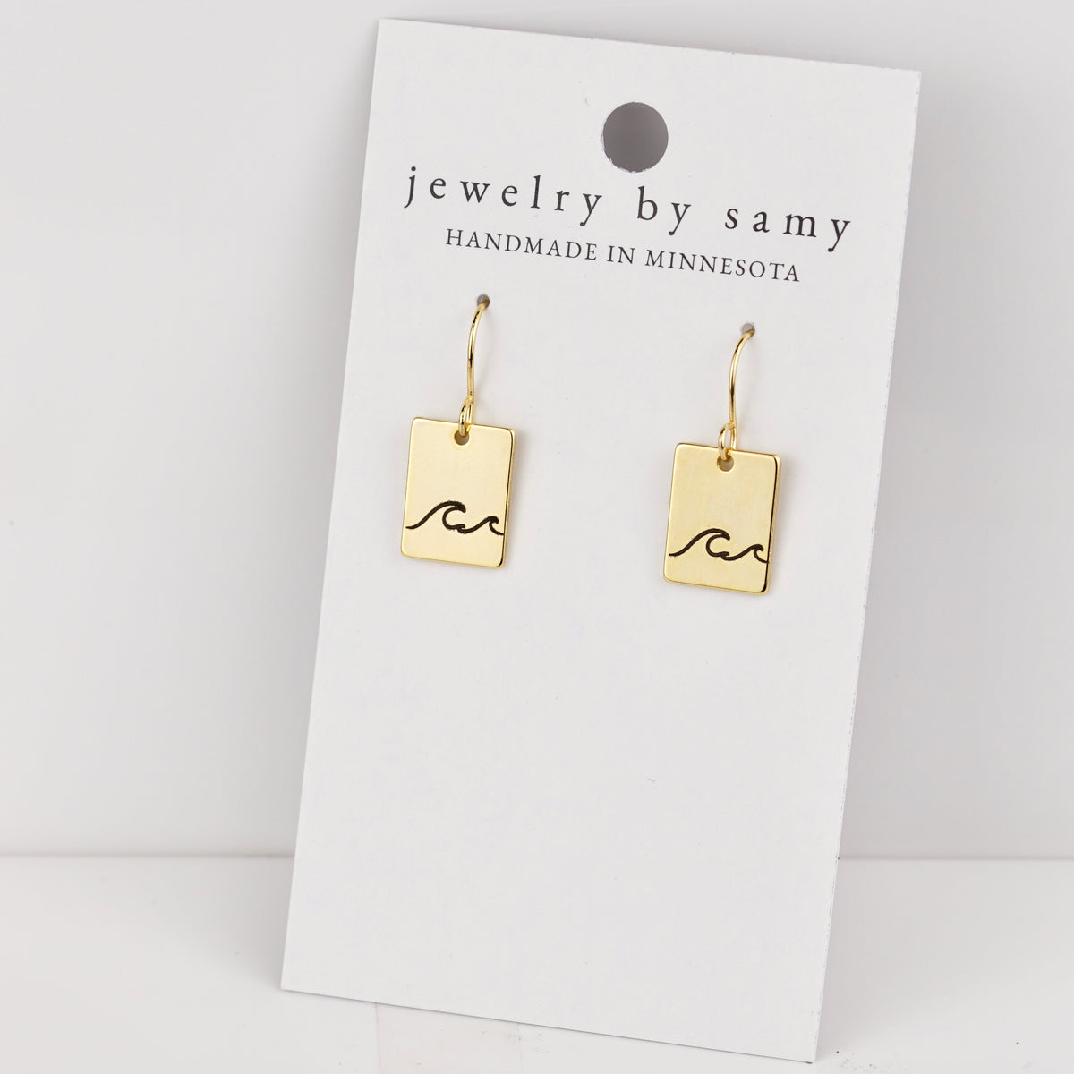 Engraved Wave Earrings