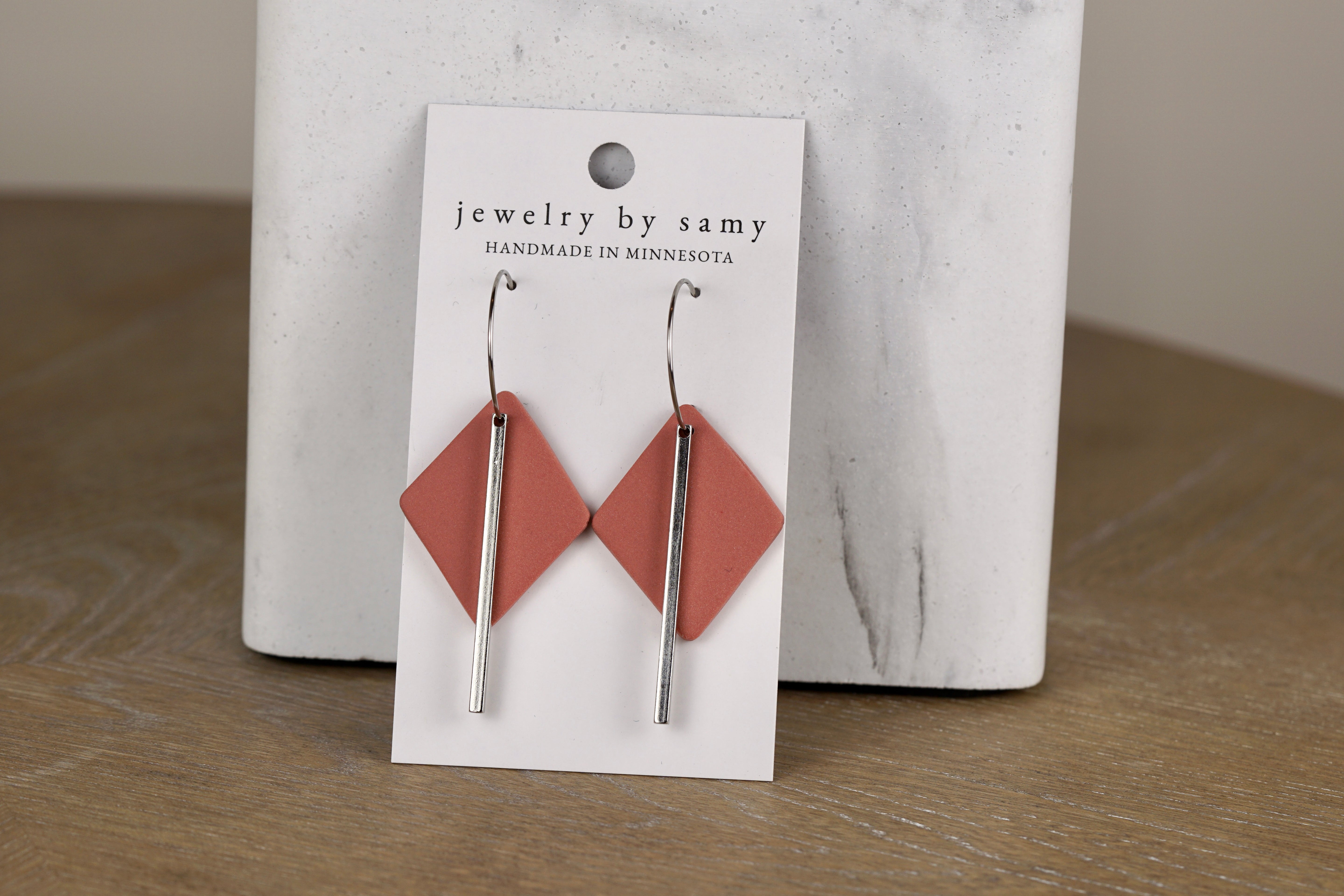 Diamond Clay Bar Hoop