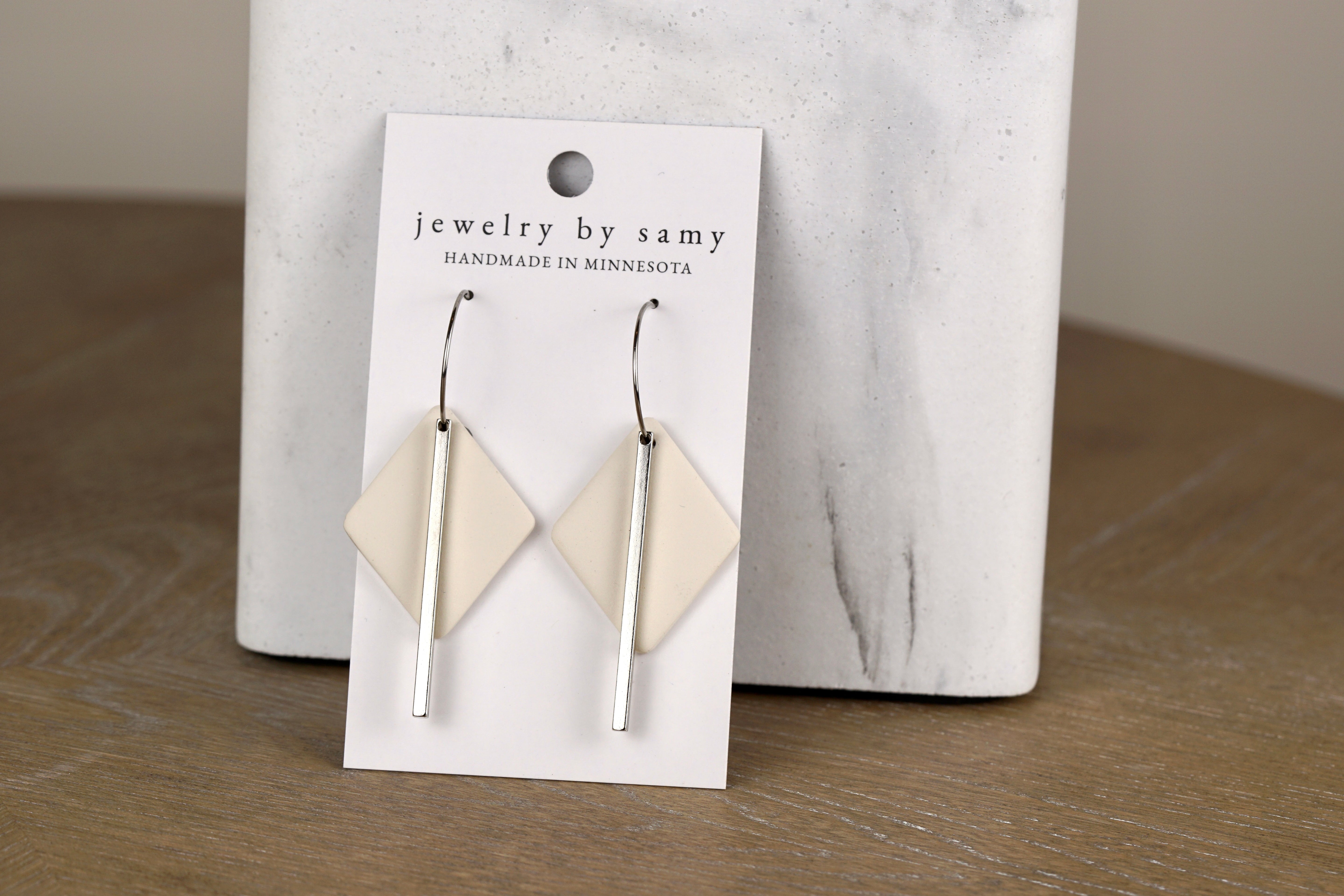 Diamond Clay Bar Hoop