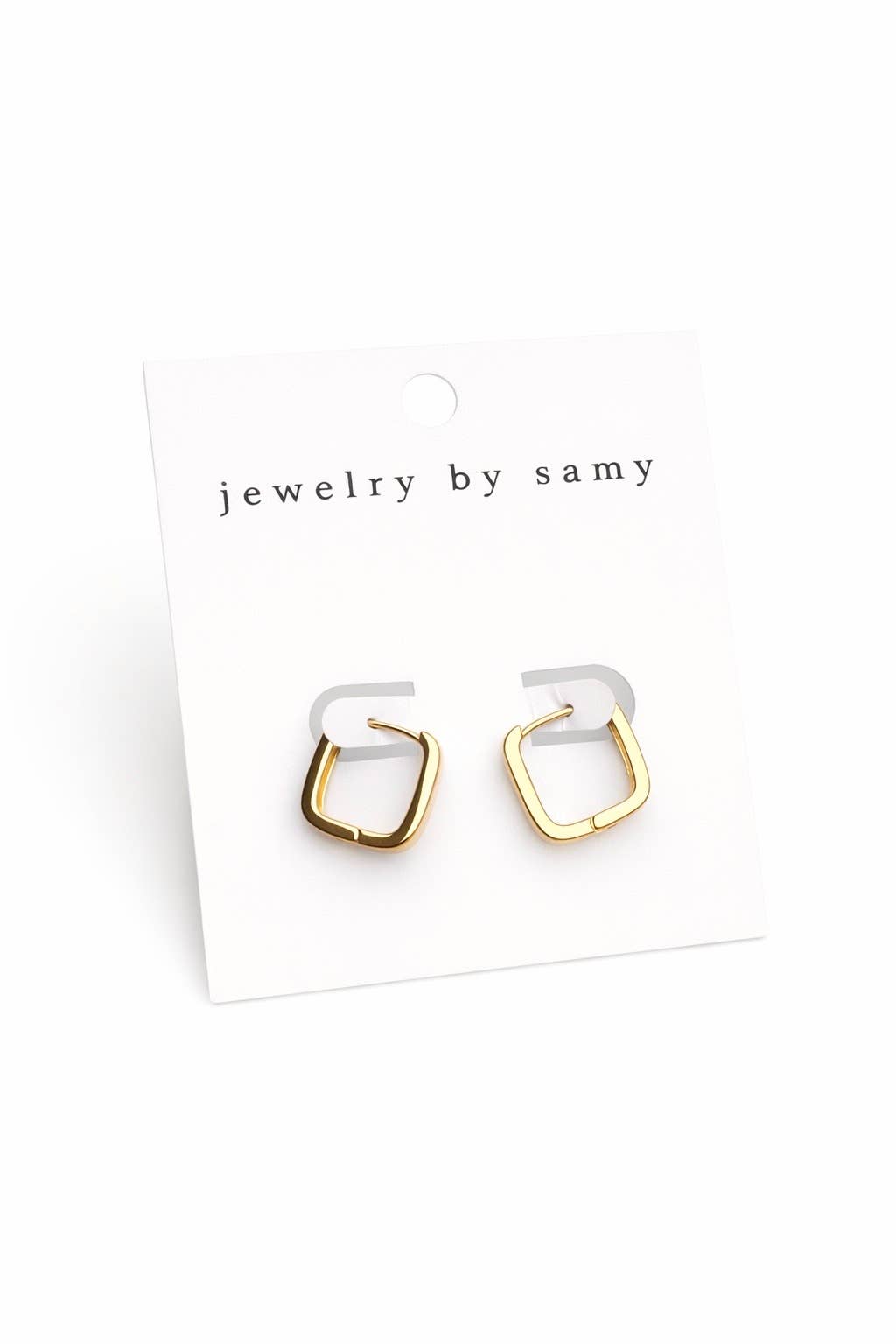 Square Huggie Earrings – Dainty Minimal Jewelry