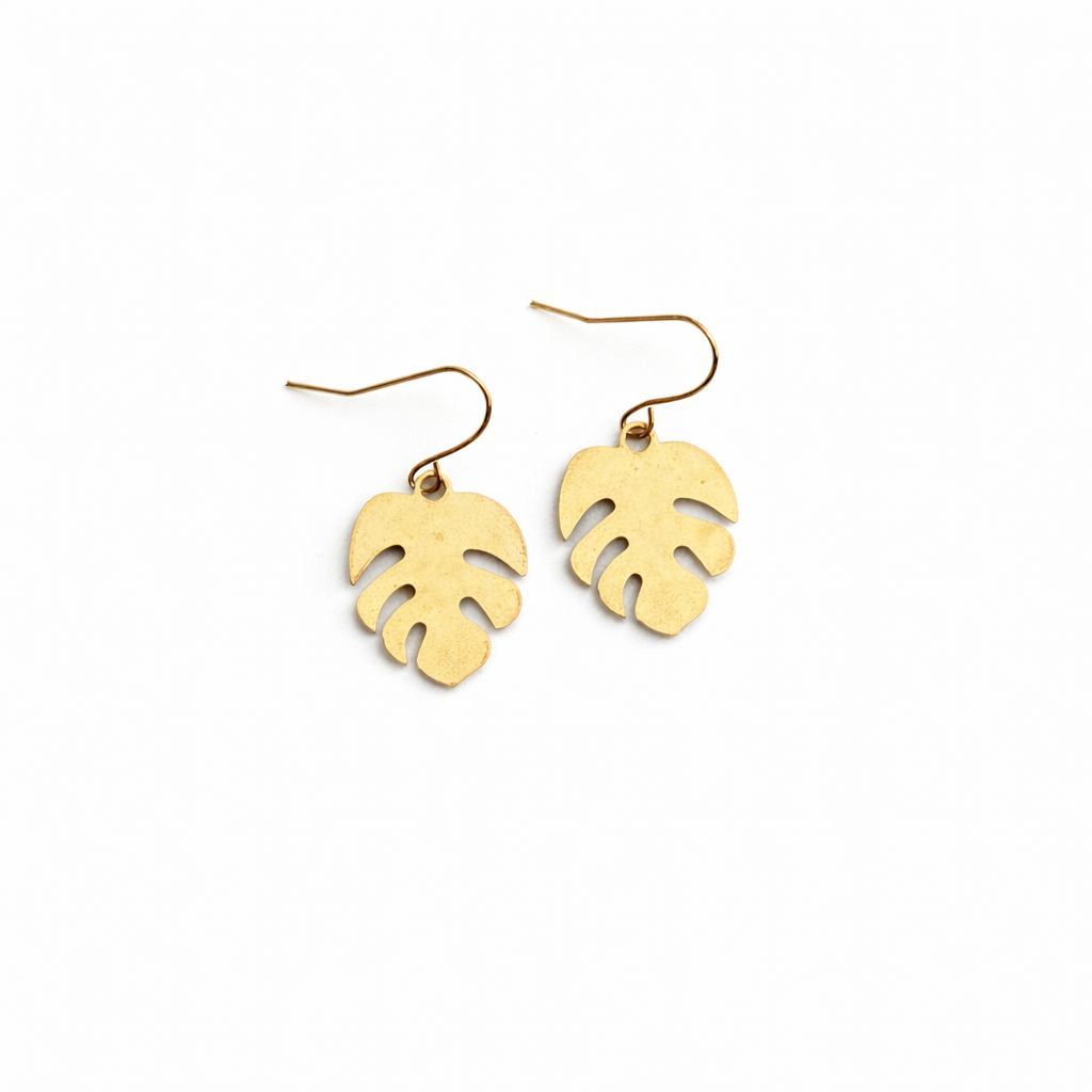 Monstera Leaf Earrings