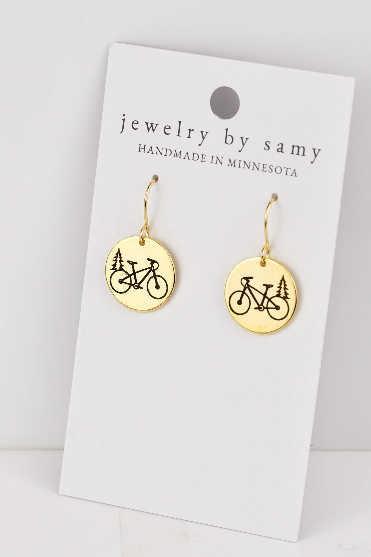 Mountain Bike Pine Earrings