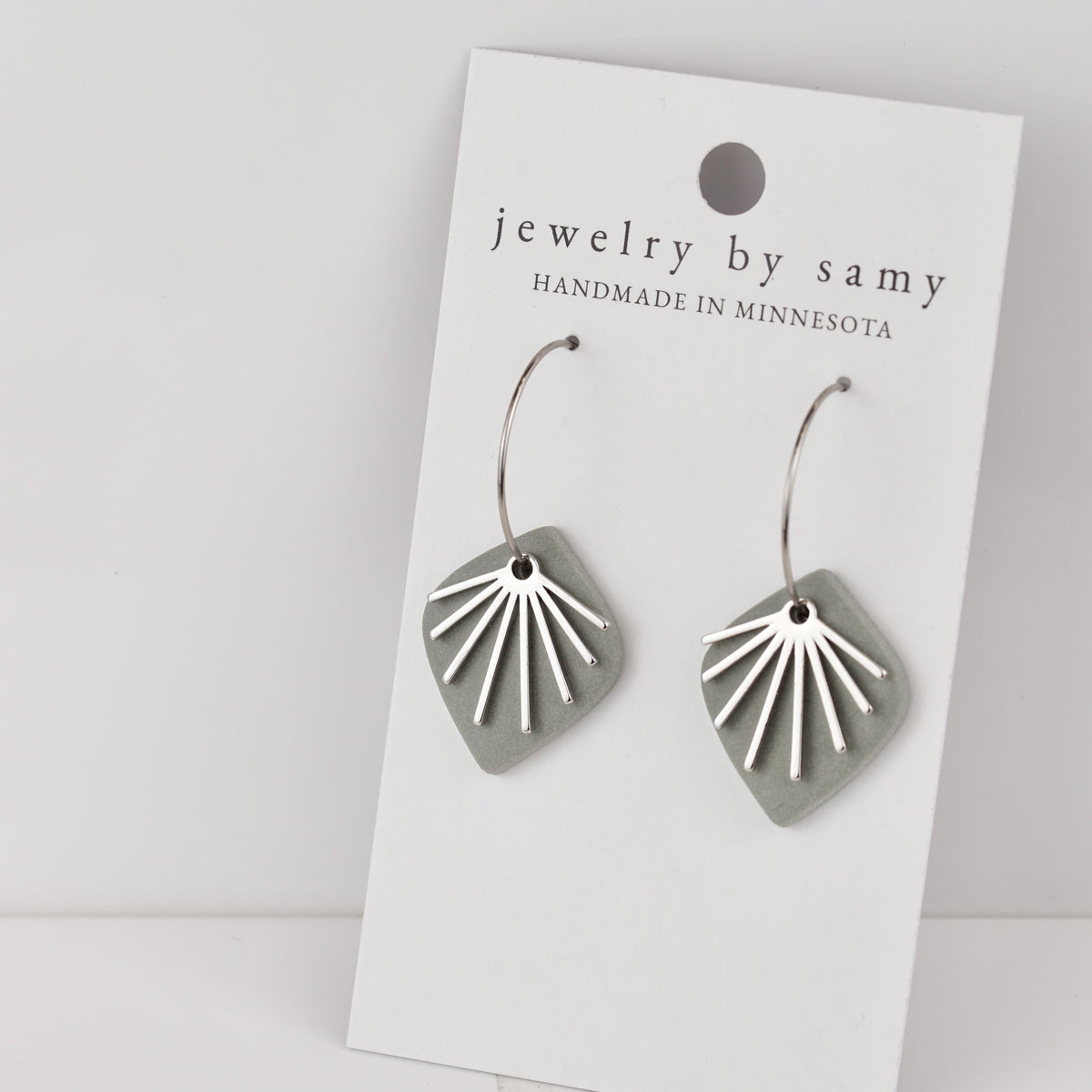 Clay Fringe Hoop Earrings