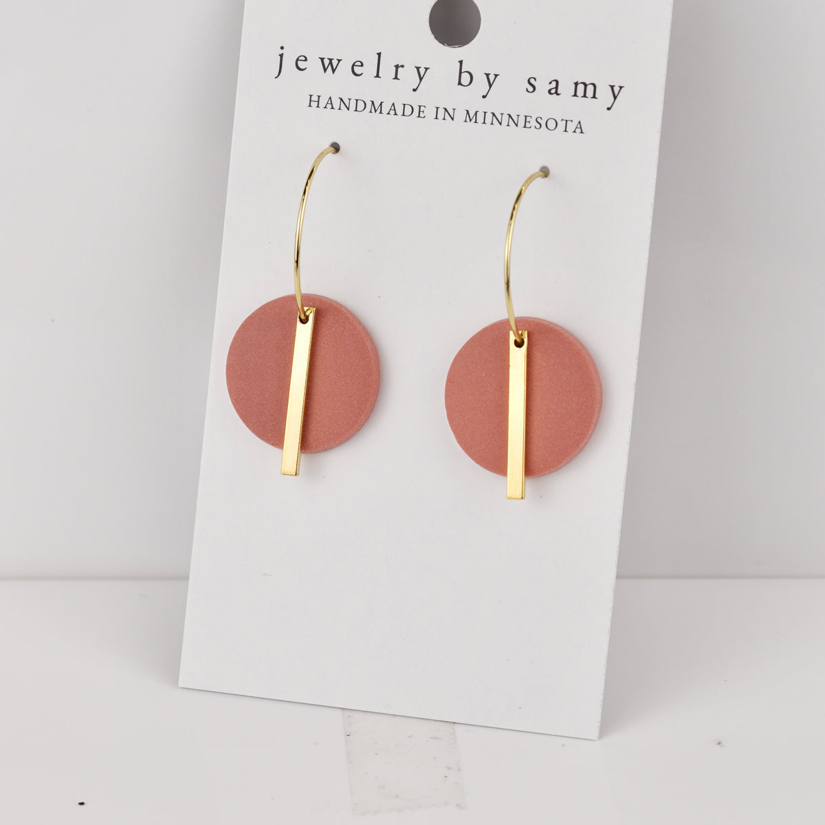 Clay Bar Hoop Earrings
