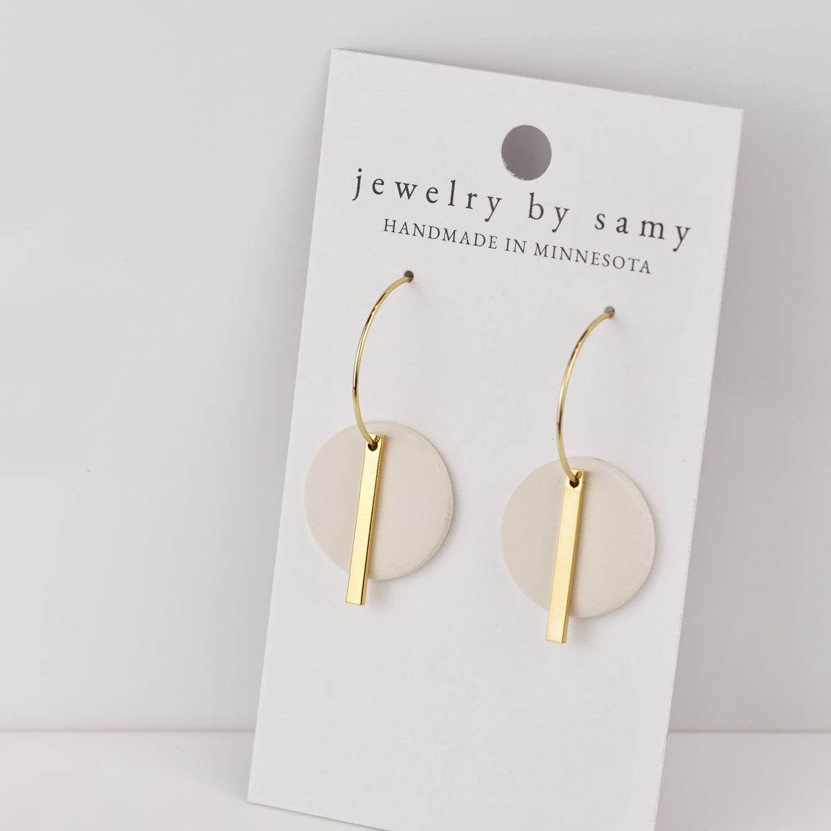Clay Bar Hoop Earrings