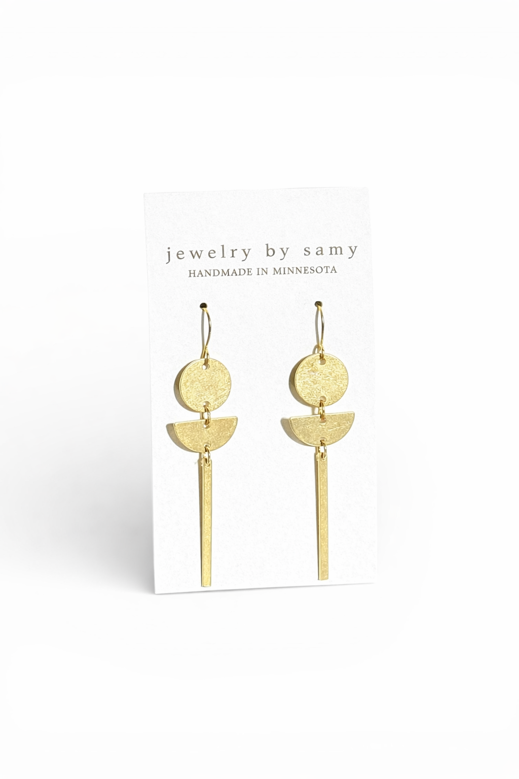 Metal Line Drop Earrings