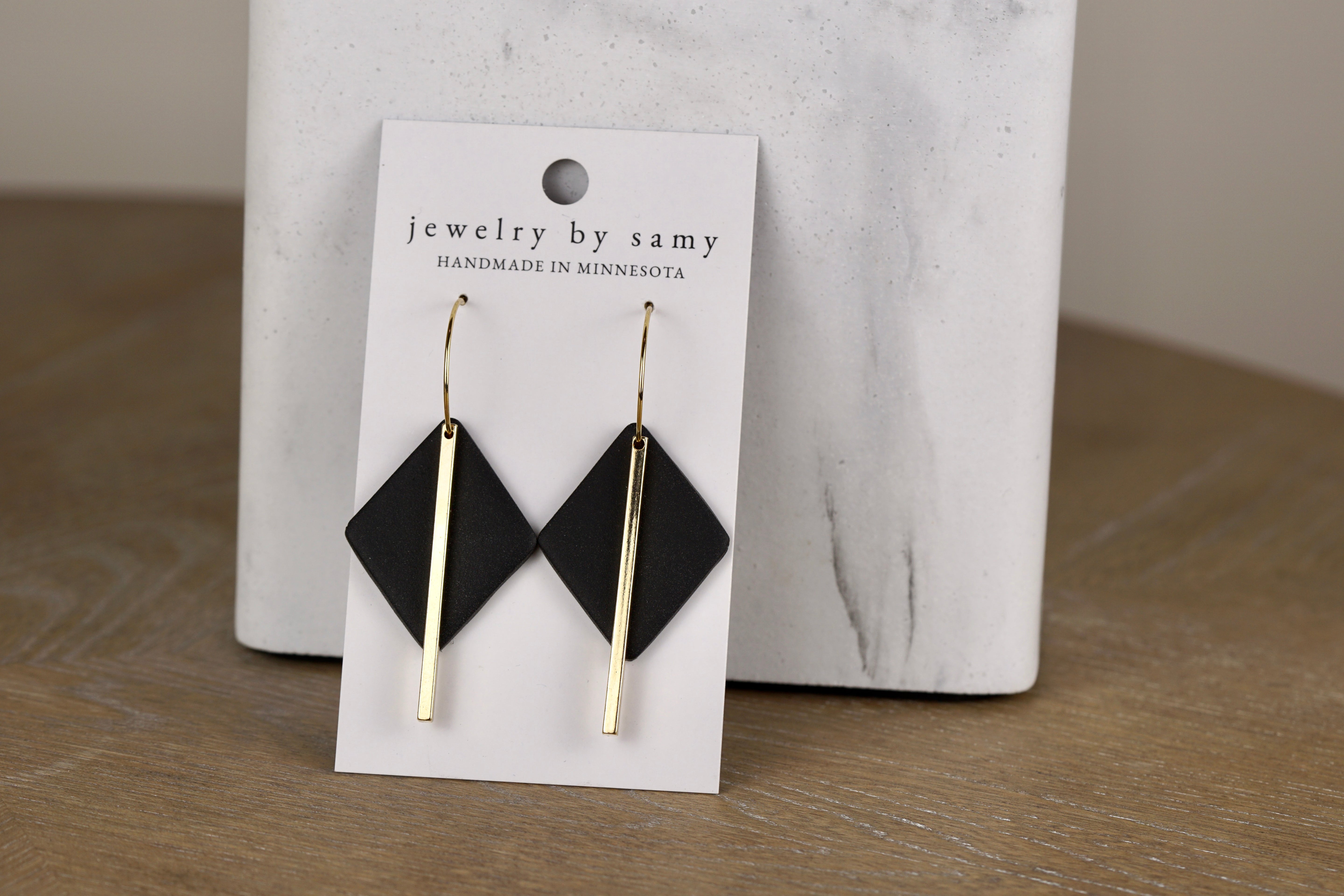 Diamond Clay Bar Hoop