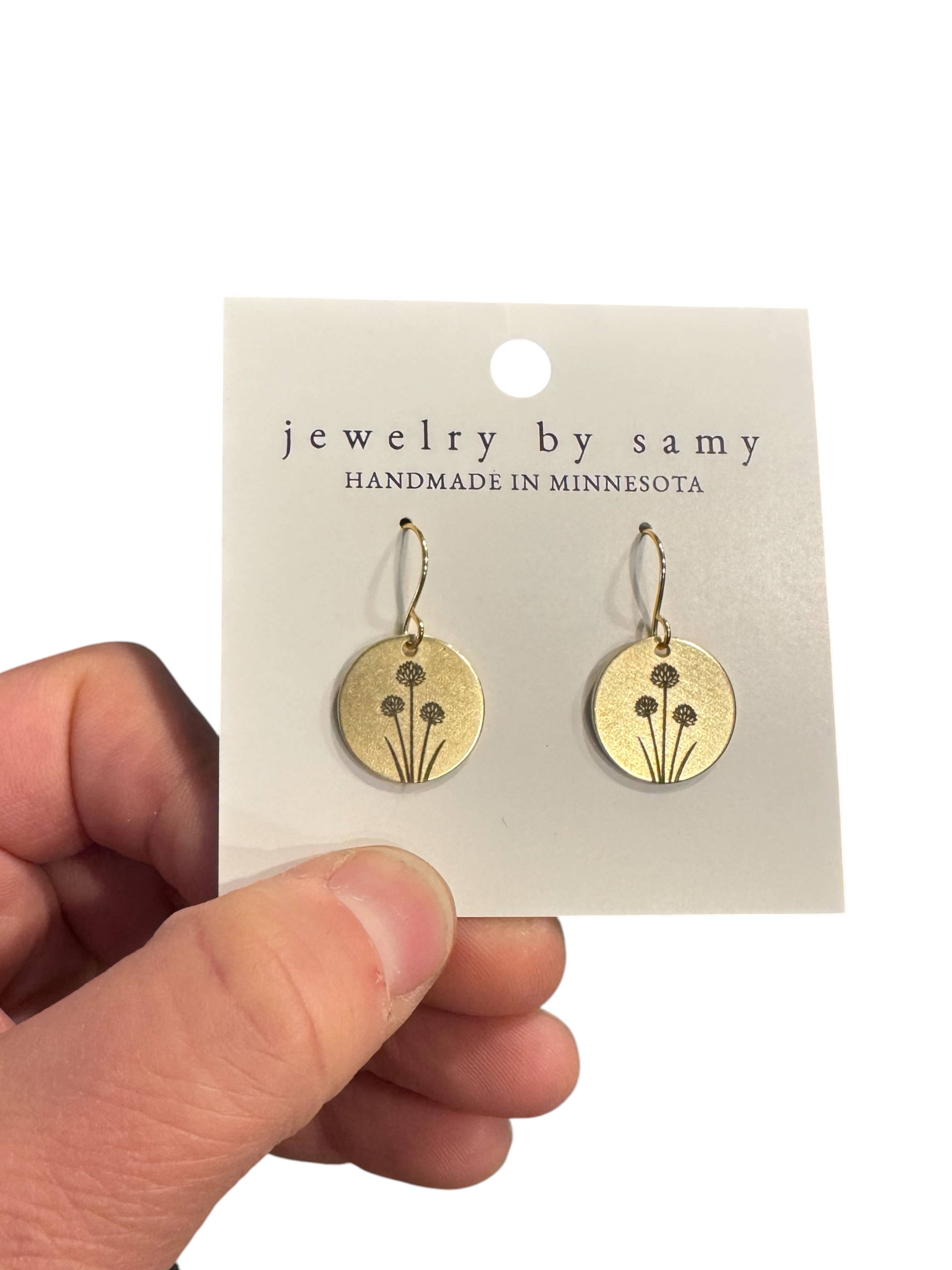 Engraved Chive Earrings