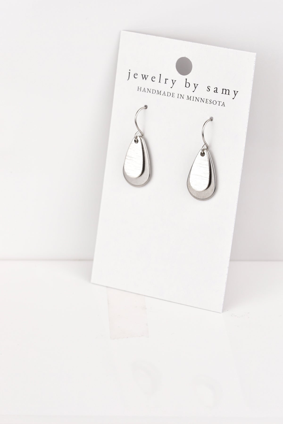 Layered Teardrop Stainless Steel Earrings