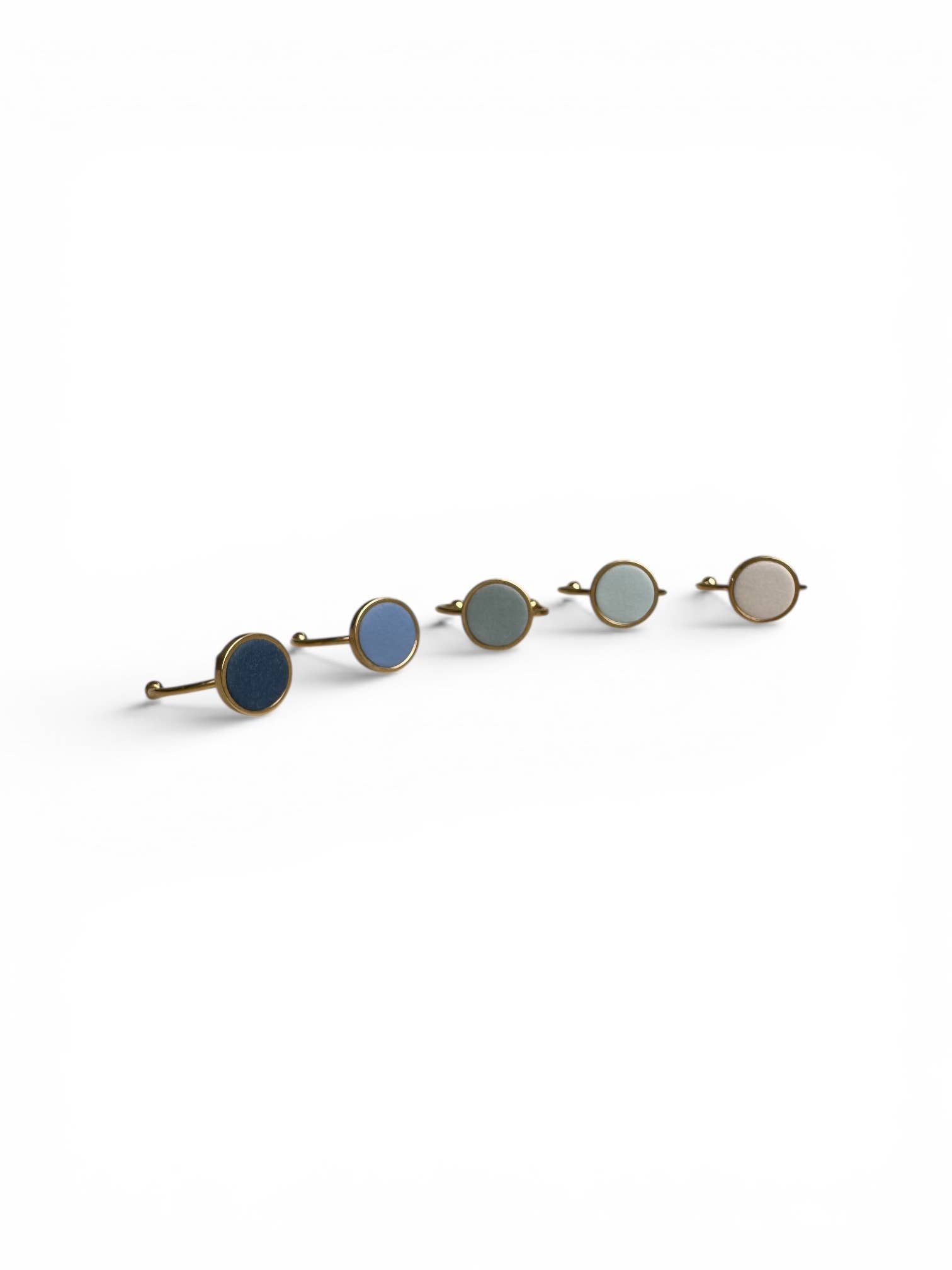 Polymer Clay Dot Rings – Adjustable Handmade Jewelry