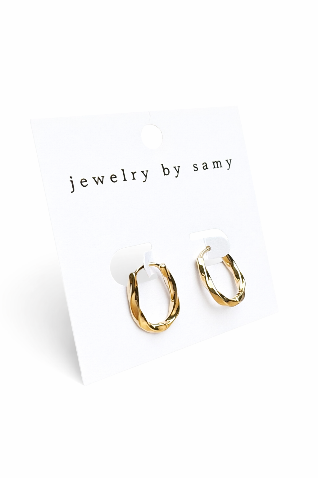 Gold Twisted Hoop Earrings – Minimal Layering Jewelry