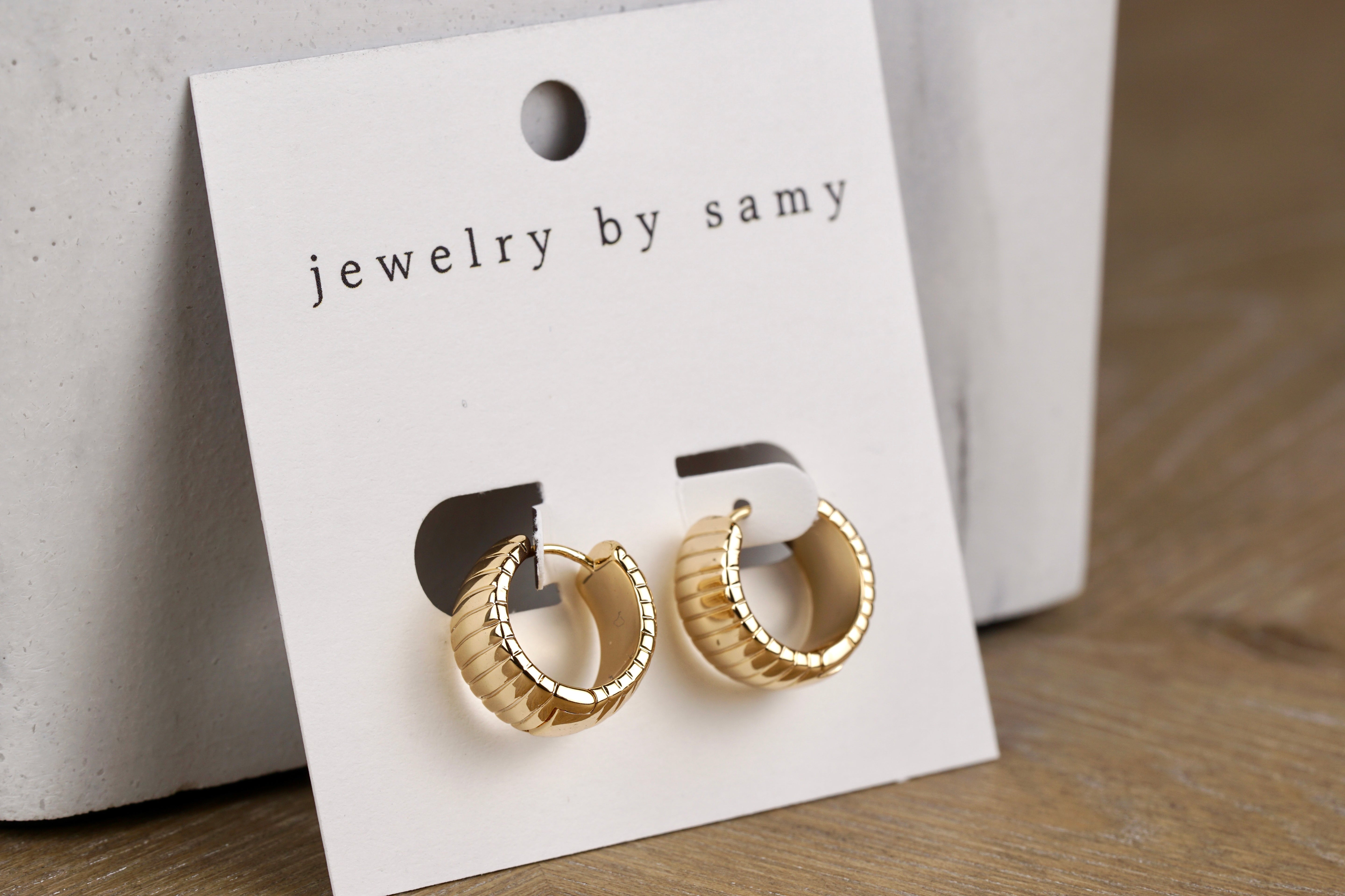 Gold Thick Huggie Hoops