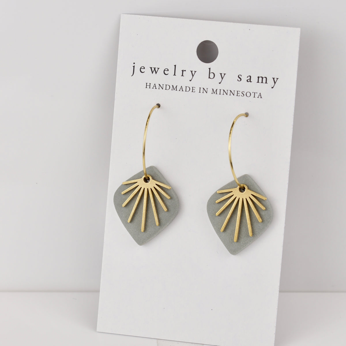 Clay Fringe Hoop Earrings