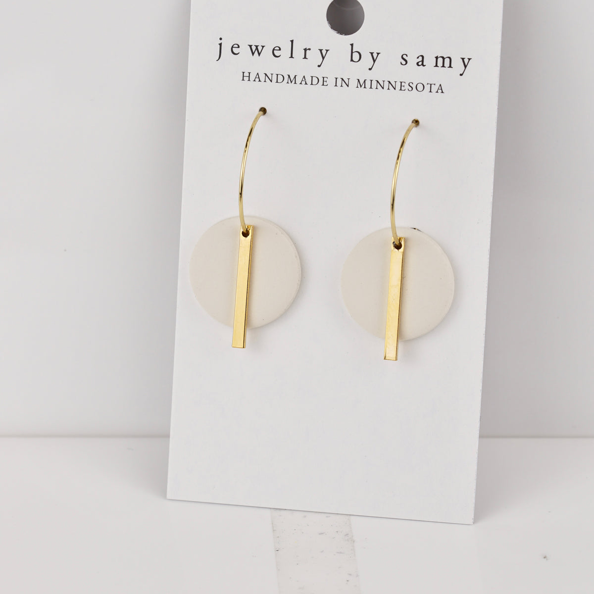 Clay Bar Hoop Earrings