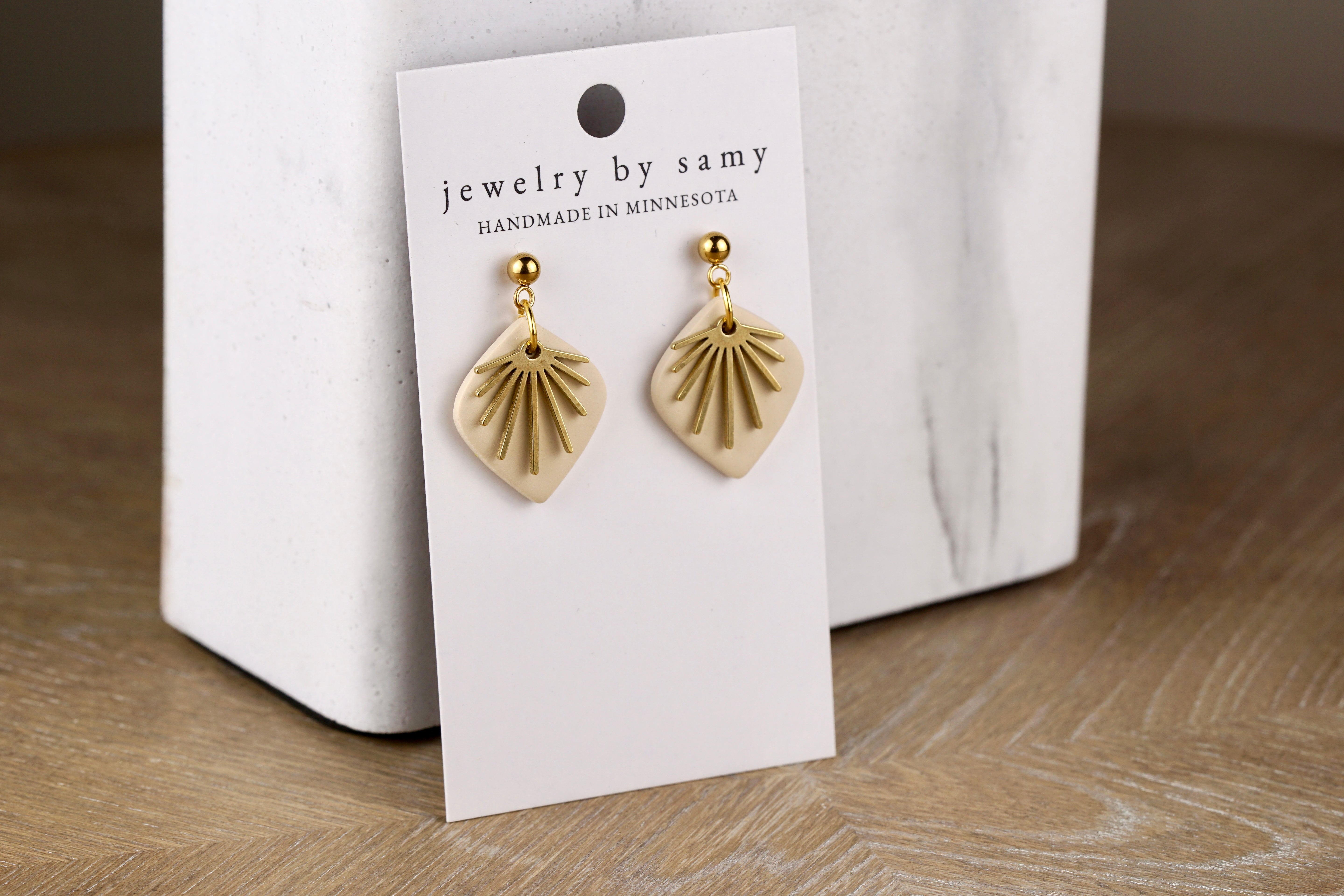 Clay Fringe Stud Earrings