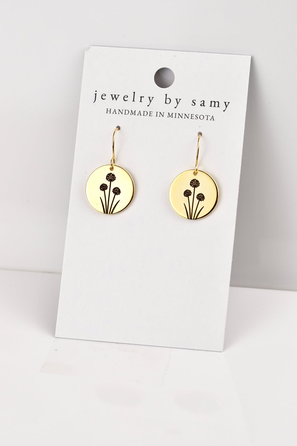 Engraved Chive Earrings