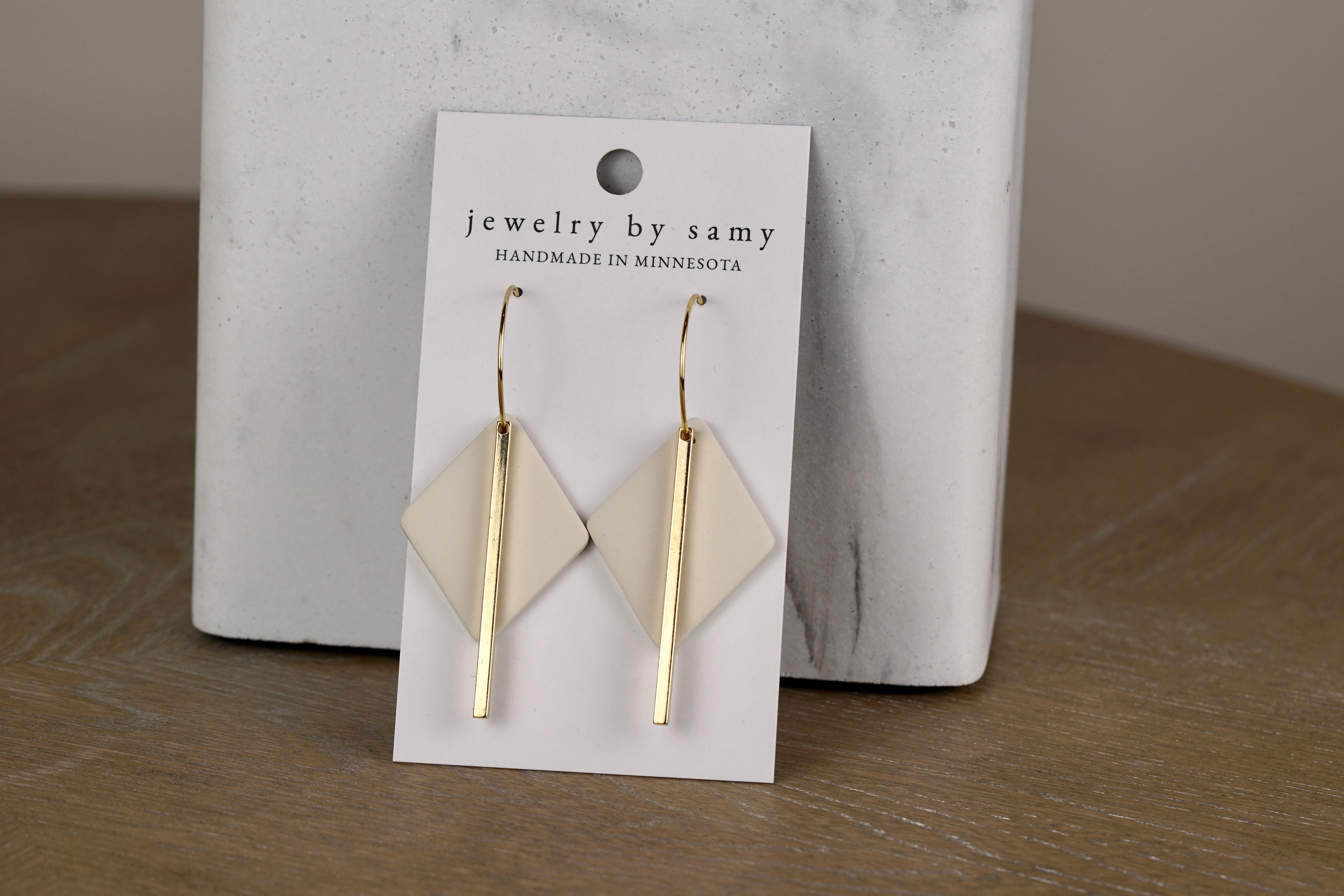 Diamond Clay Bar Hoop