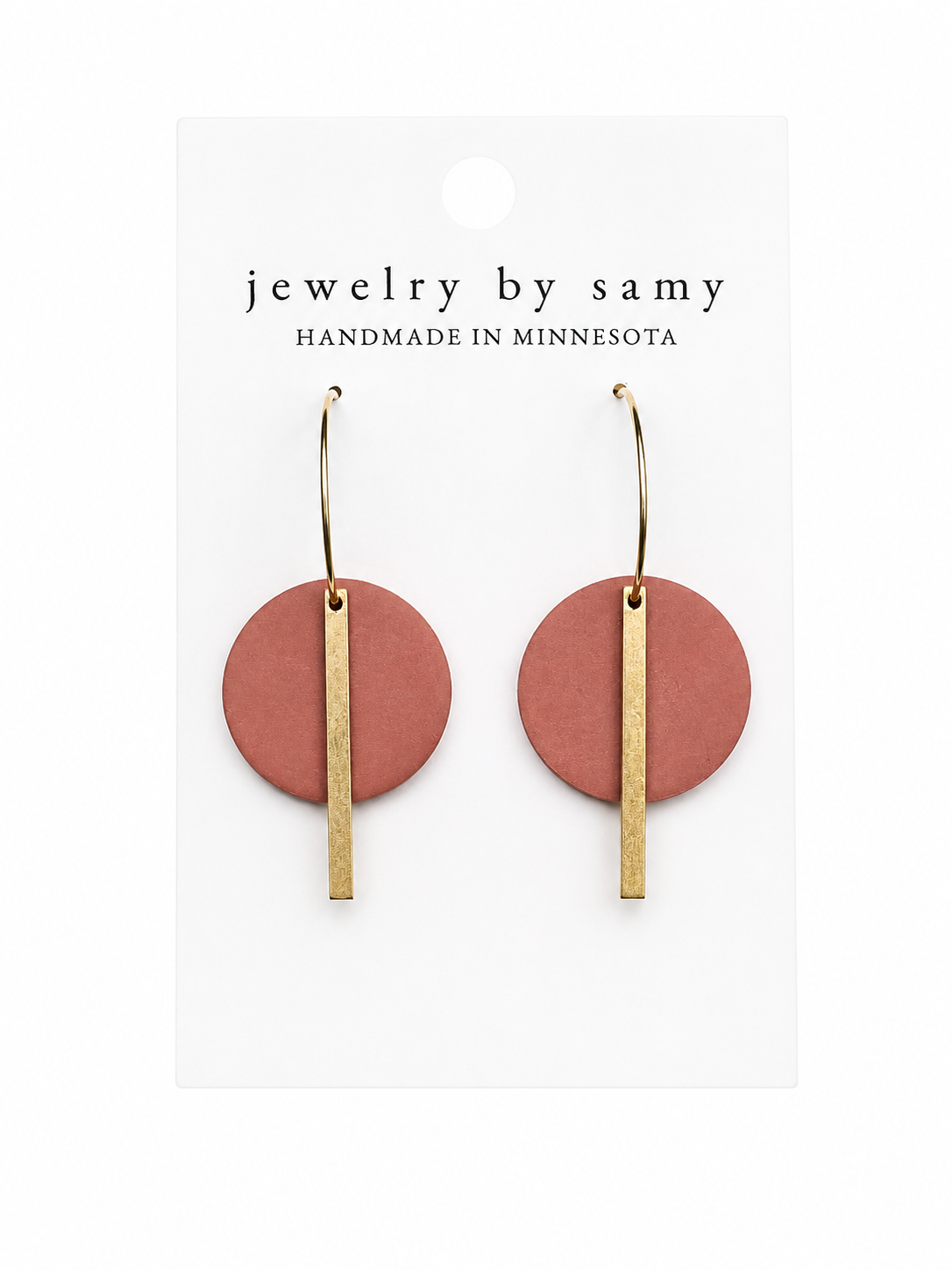 Clay Bar Hoop Earrings