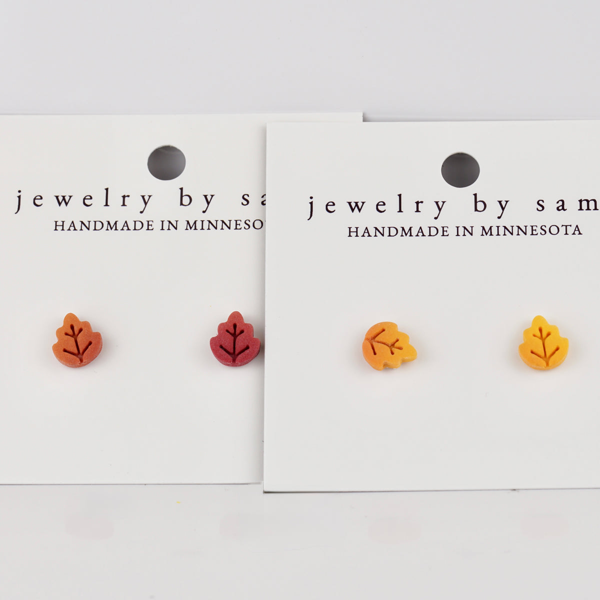 Ombré Fall Leaf Studs