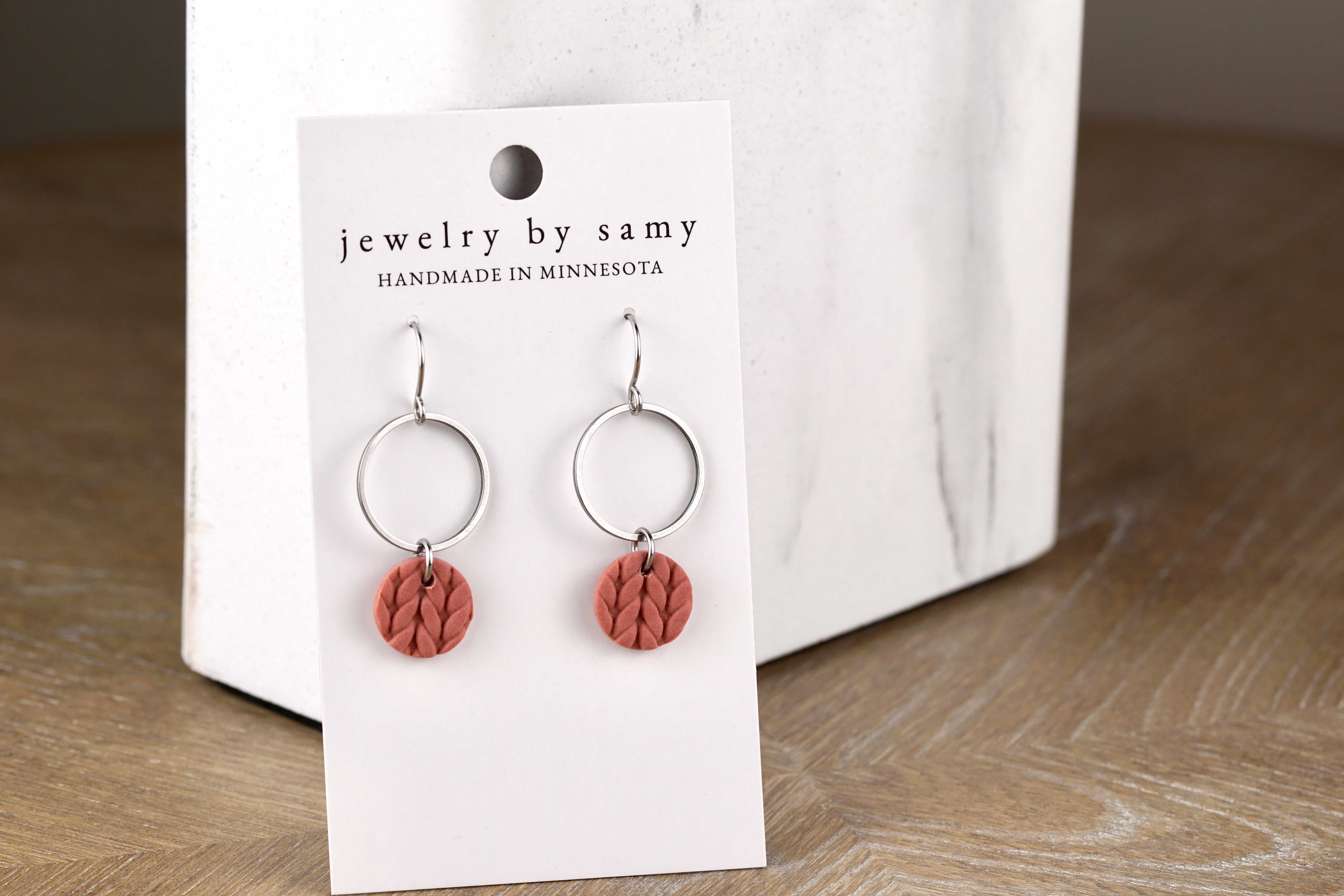 Clay Knit Drop Earrings