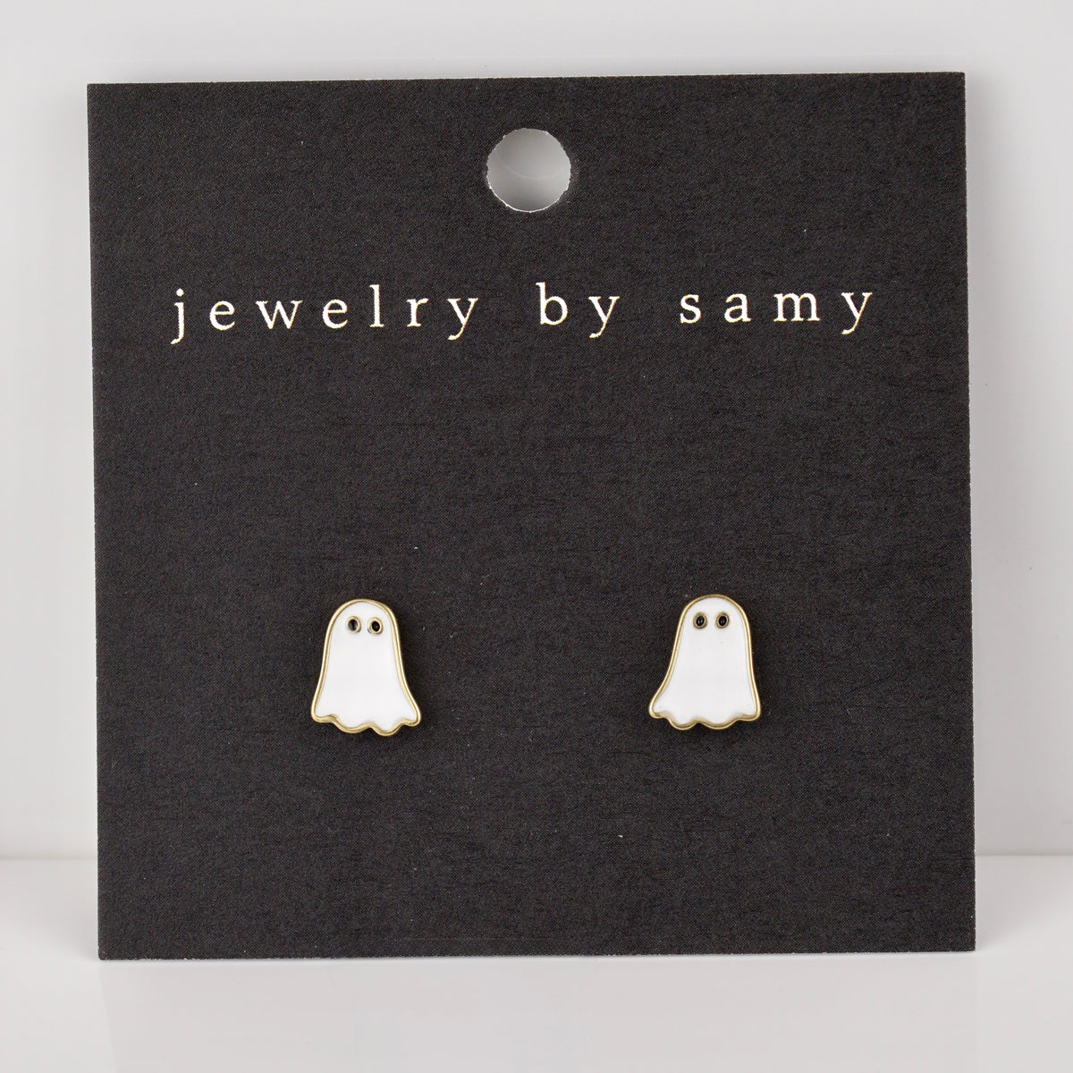 Enamel Ghost Studs