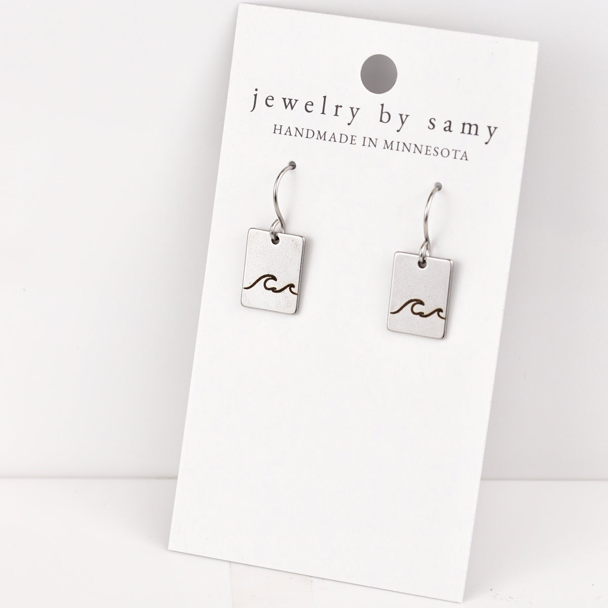 Engraved Wave Earrings