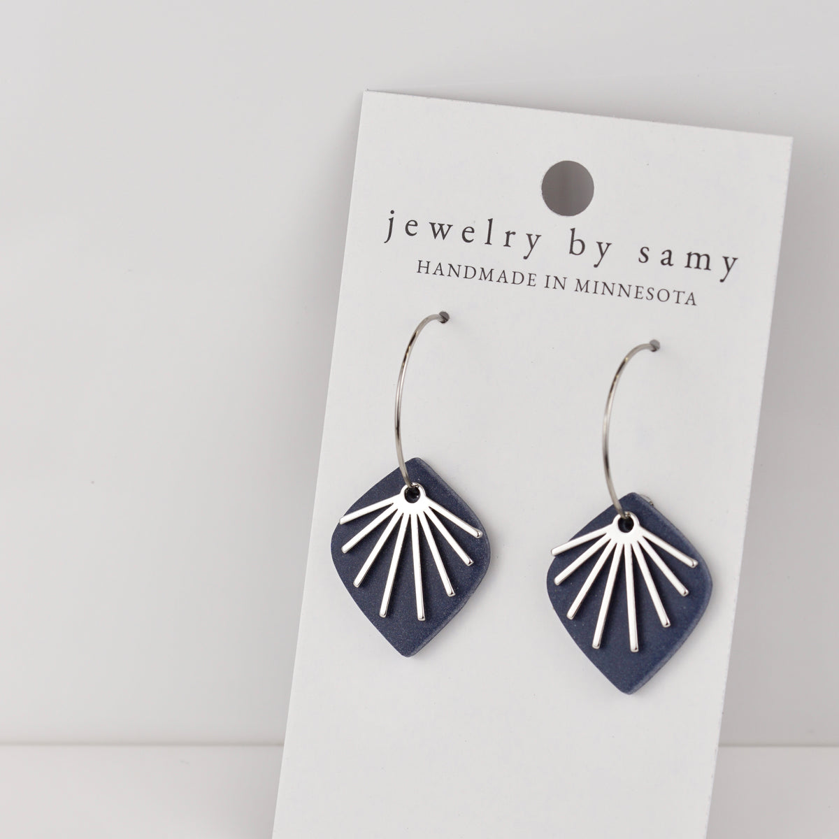 Clay Fringe Hoop Earrings