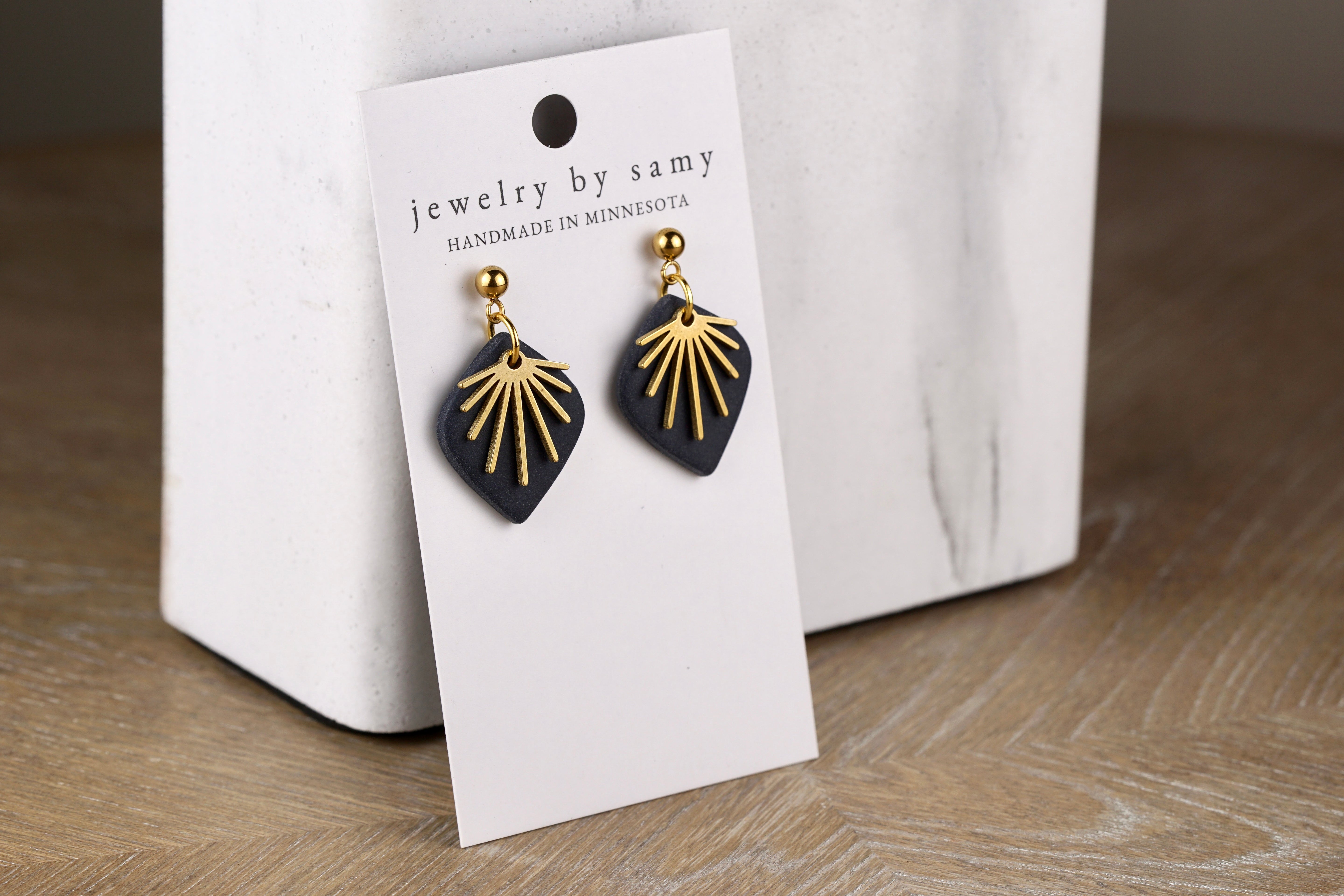 Clay Fringe Stud Earrings