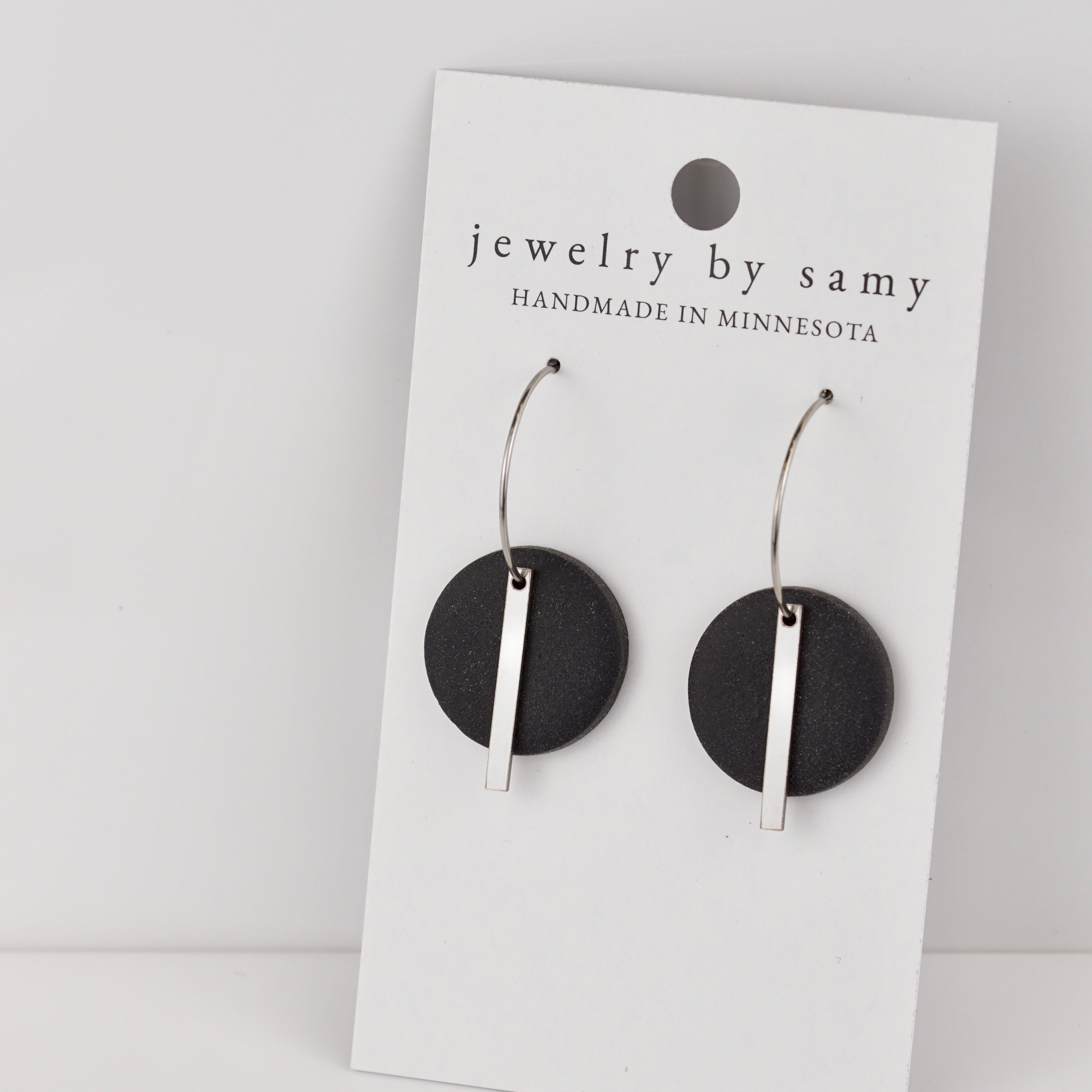 Clay Bar Hoop Earrings