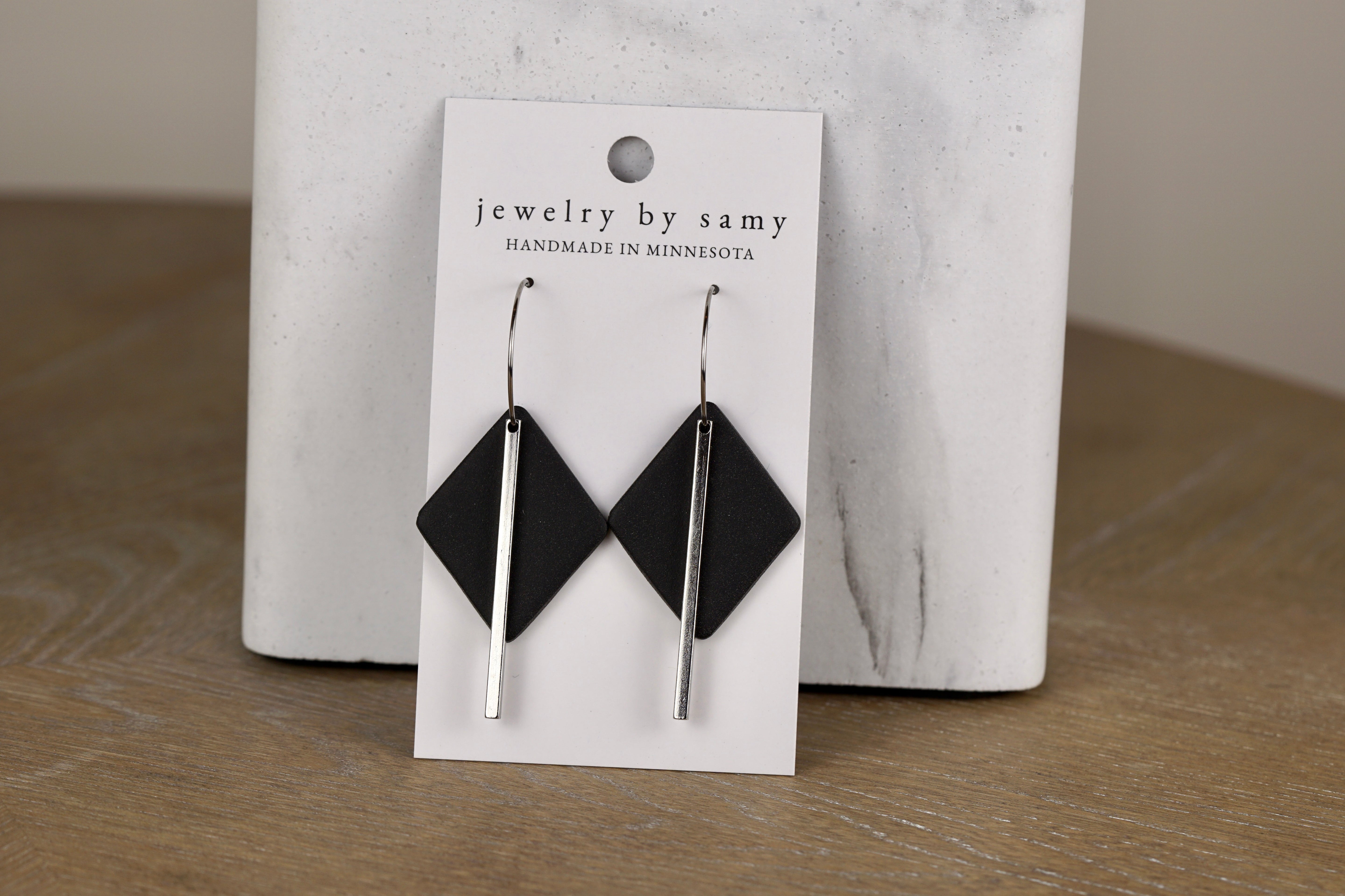 Diamond Clay Bar Hoop