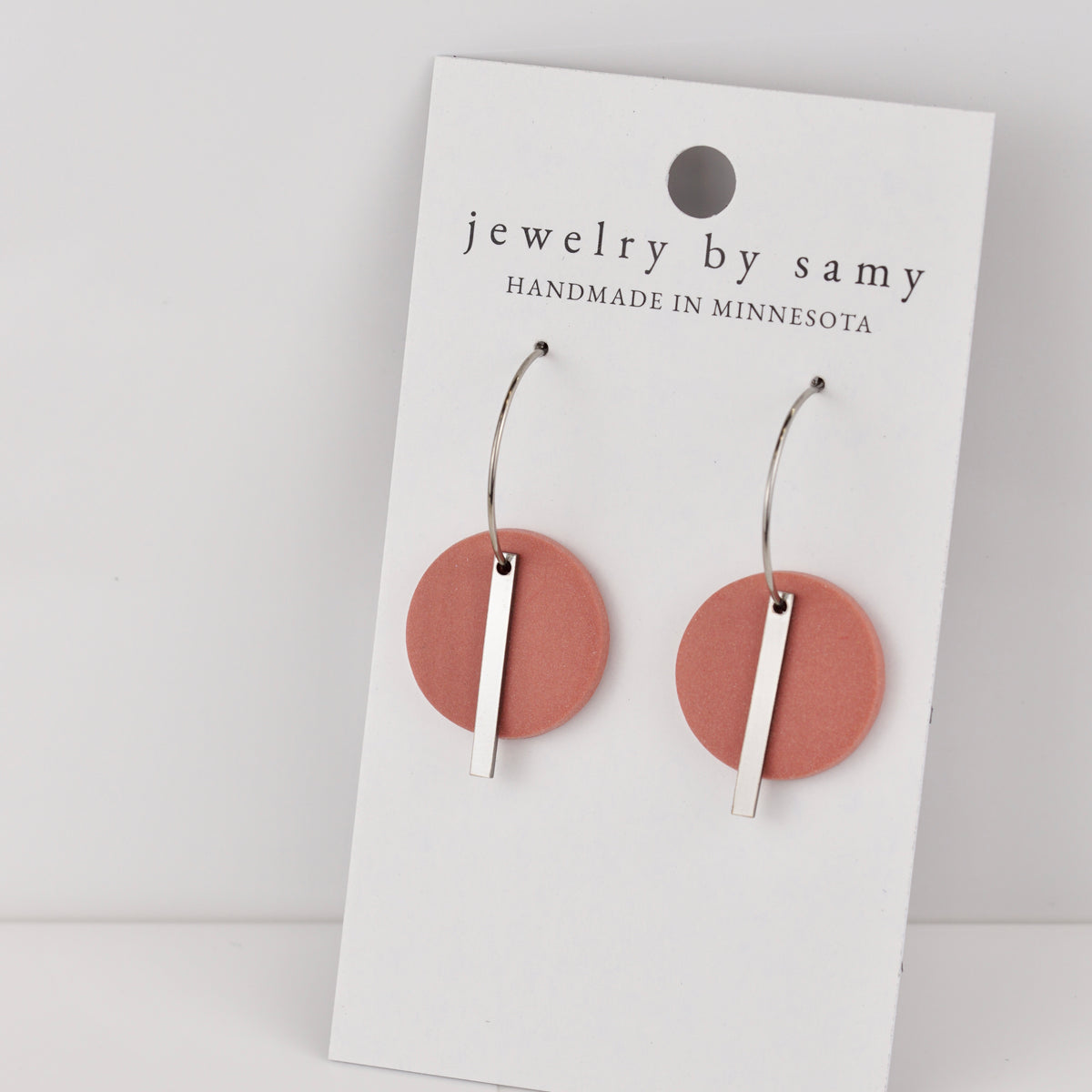 Clay Bar Hoop Earrings