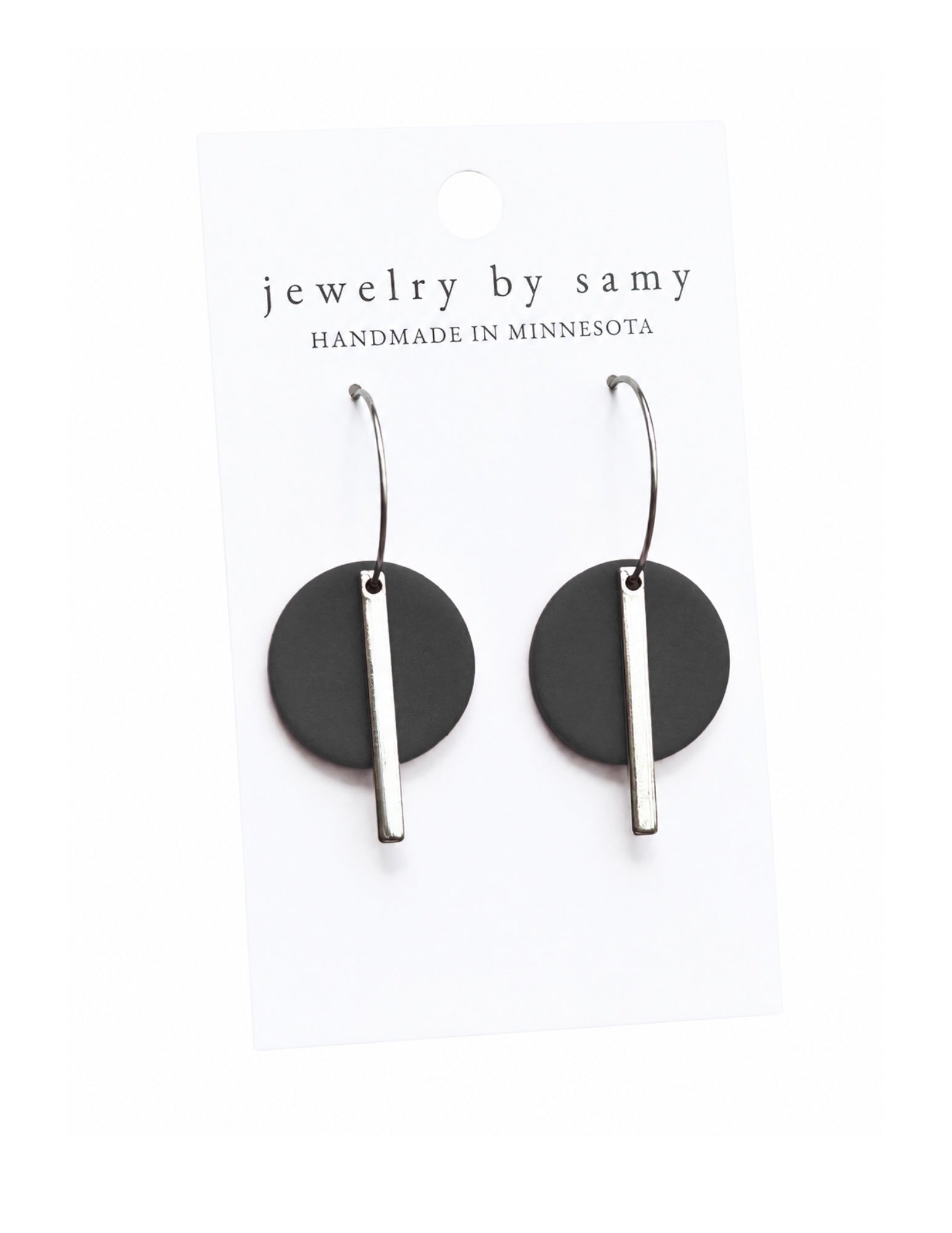 Clay Bar Hoop Earrings