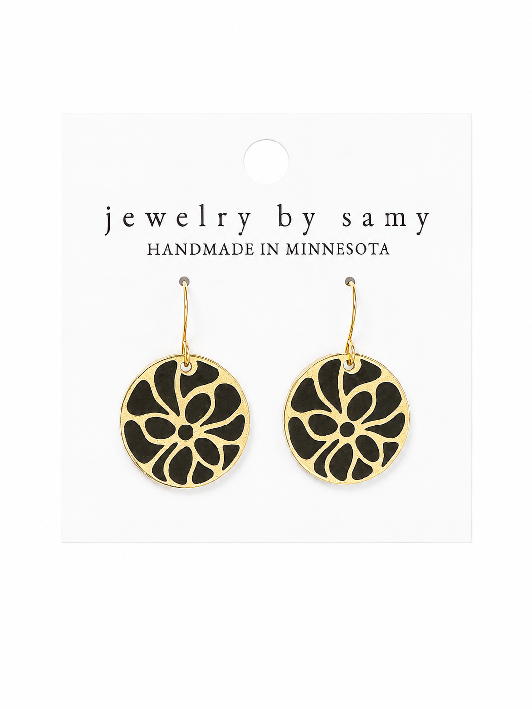 Retro Bloom Engraved Earrings