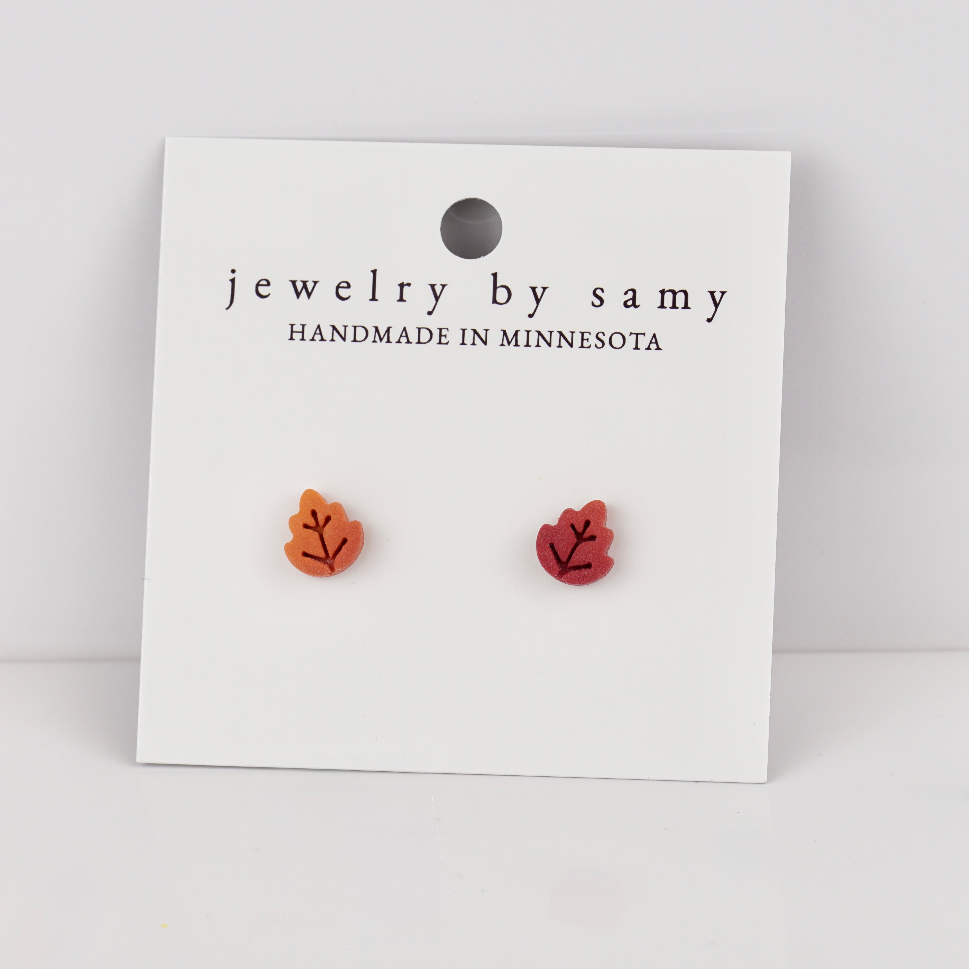 Ombré Fall Leaf Studs