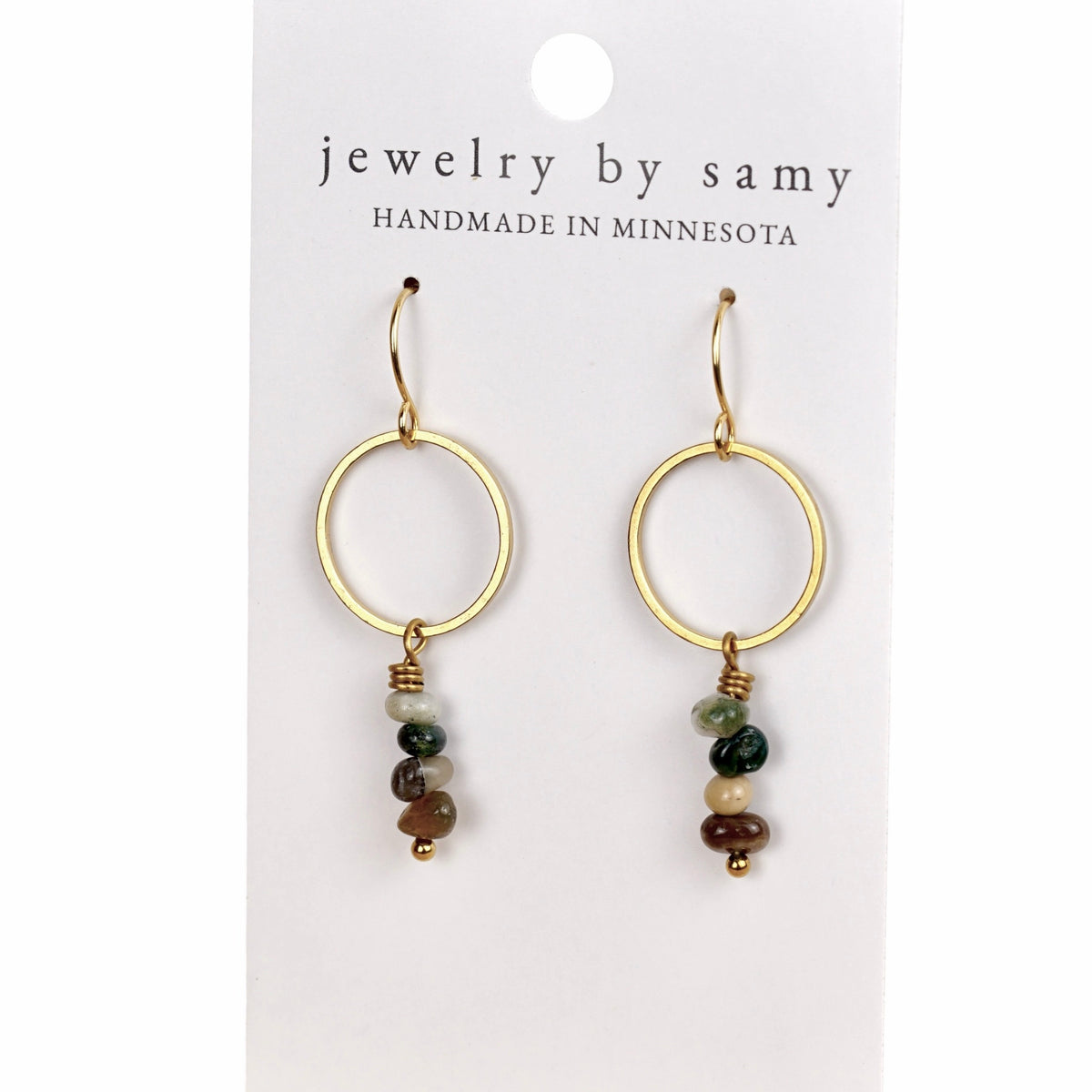 Agate Beaded Earrings
