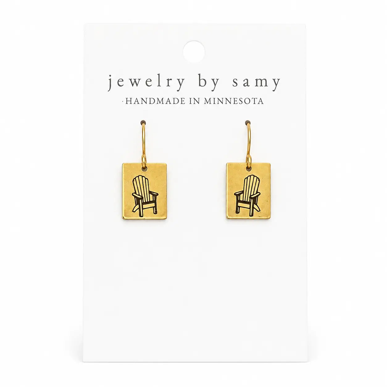 Engraved Adirondack Chair Earrings
