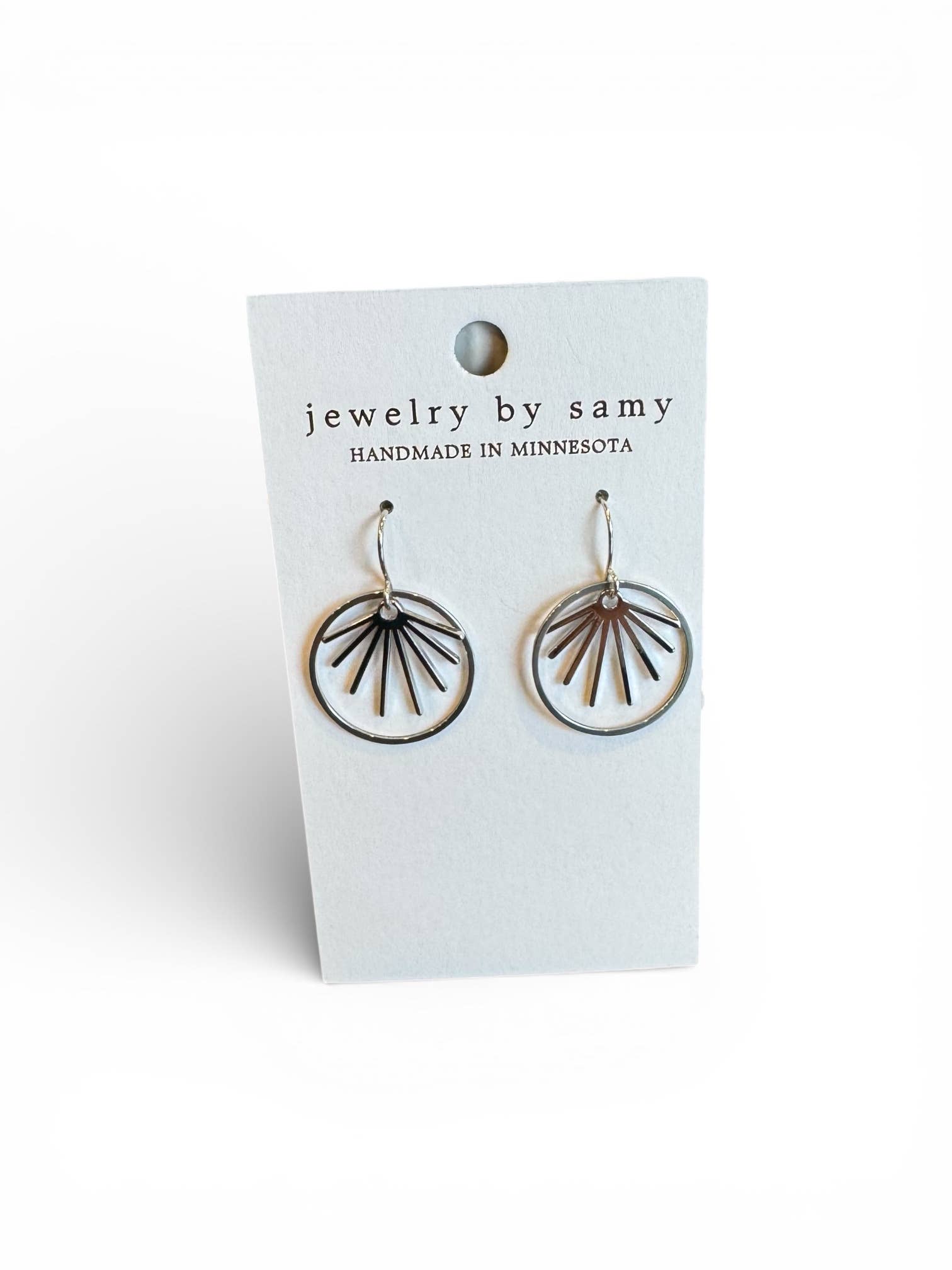 Silver Sunburst Earrings