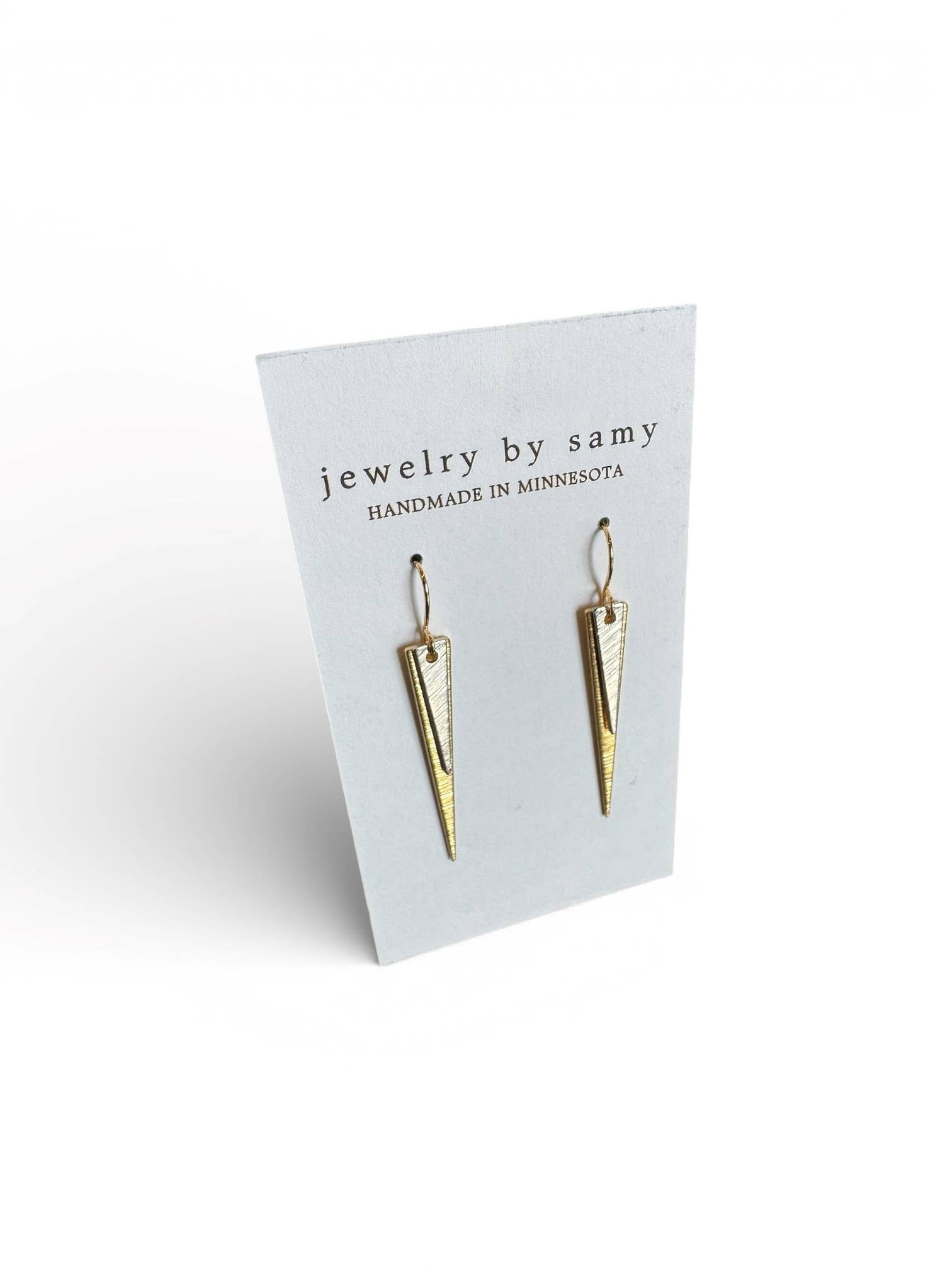 Mixed Metal Dagger Earrings