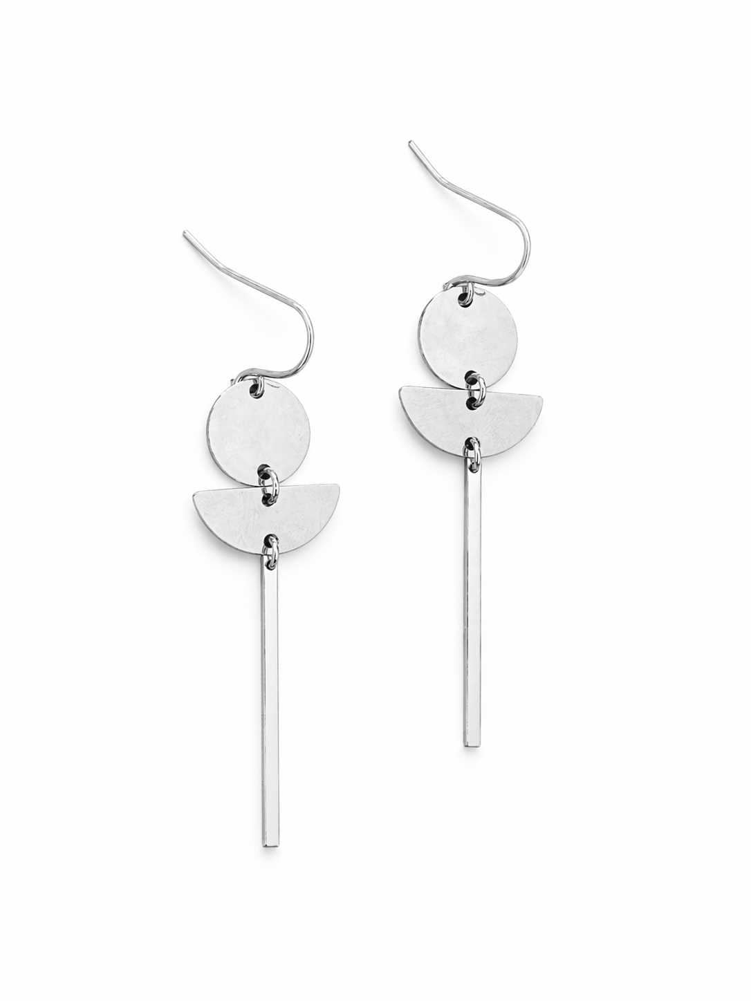 Line Drop Earrings – Modern Minimal Jewelry - Gold or Silver
