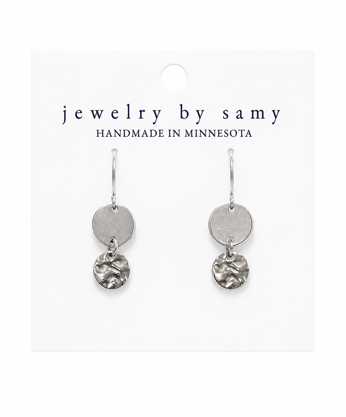 Dainty Double Disc Earrings