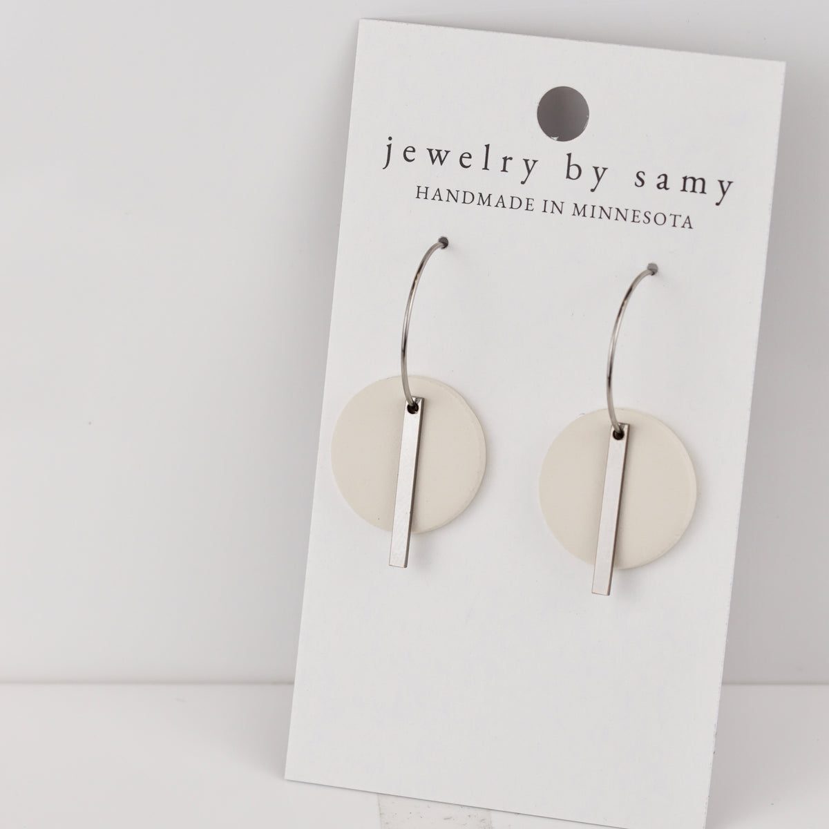 Clay Bar Hoop Earrings