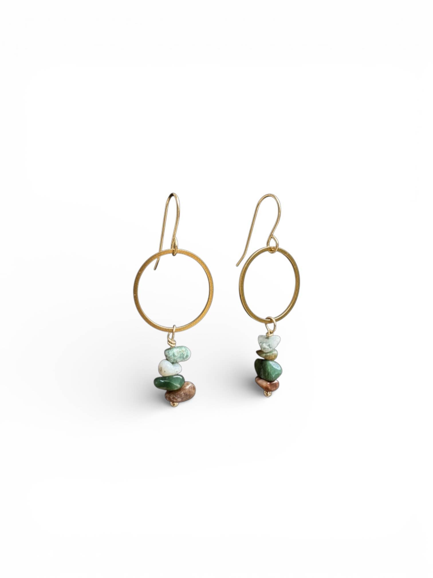 Agate Beaded Earrings – Stacked Stone Jewelry