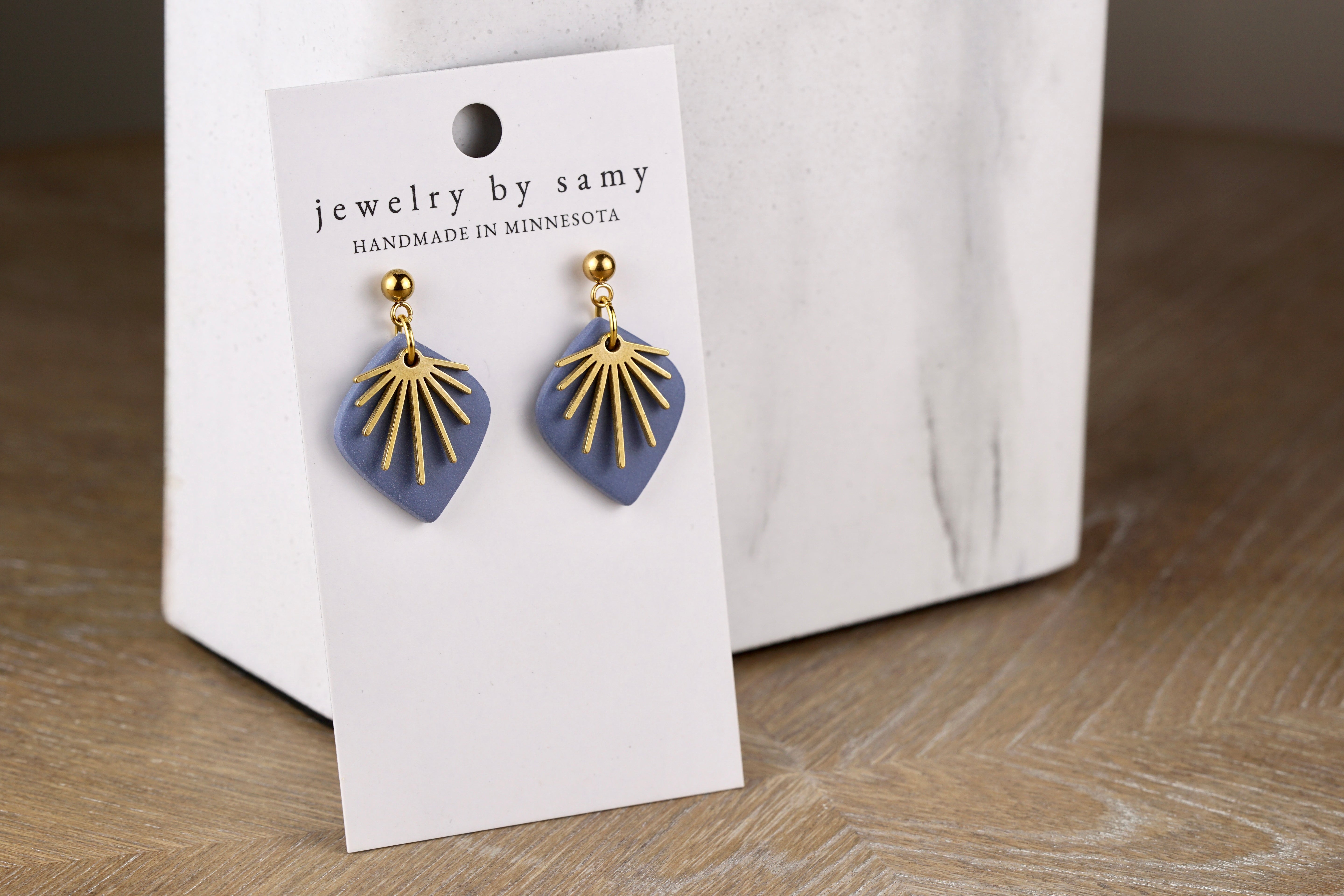 Clay Fringe Stud Earrings