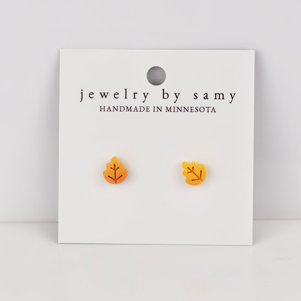 Ombré Fall Leaf Studs