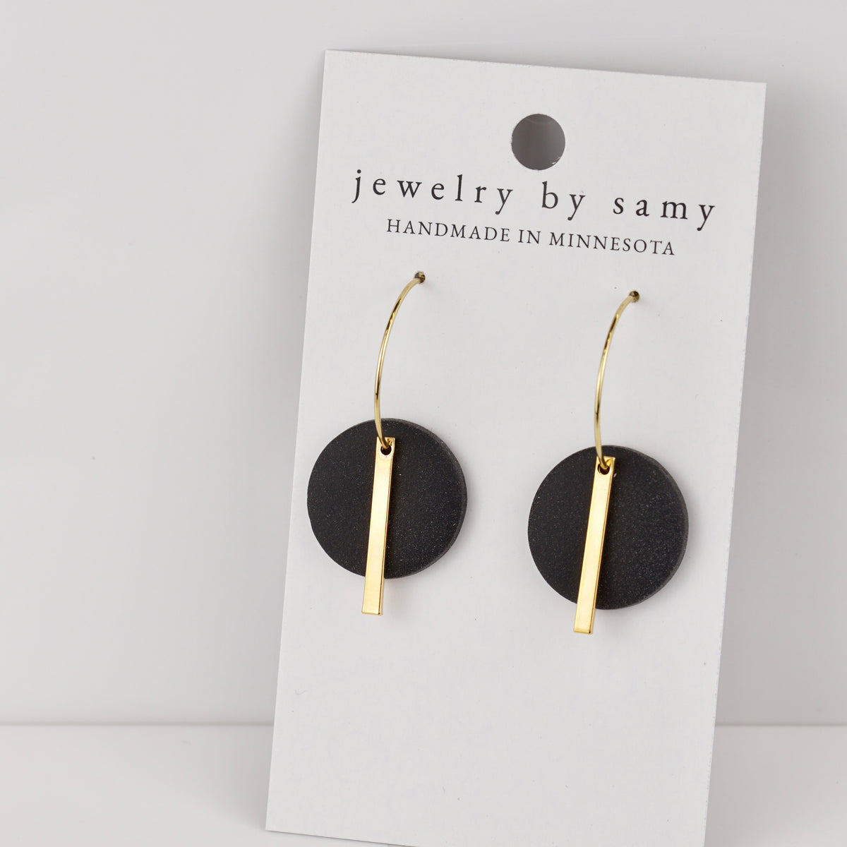 Clay Bar Hoop Earrings
