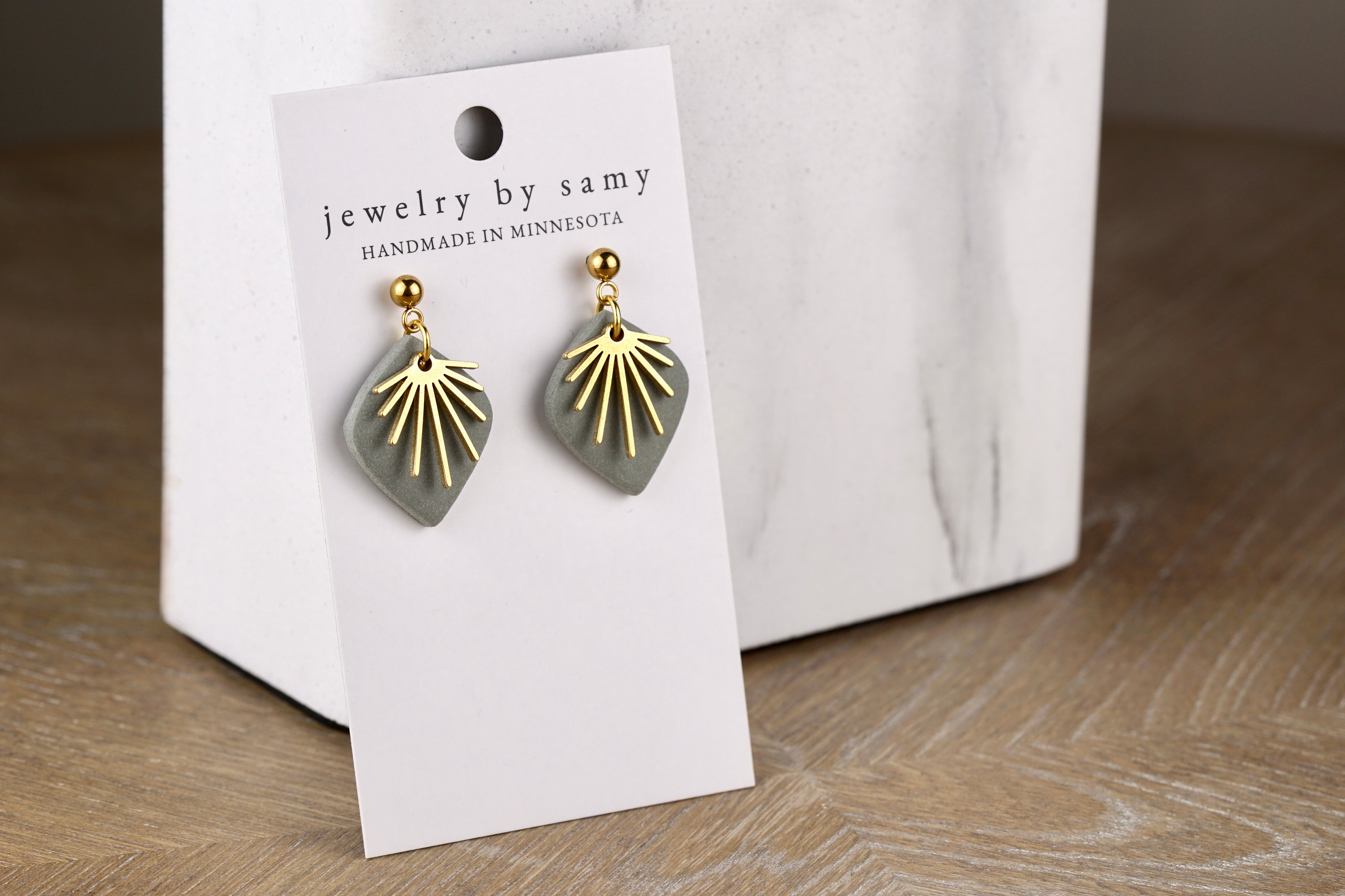 Clay Fringe Stud Earrings